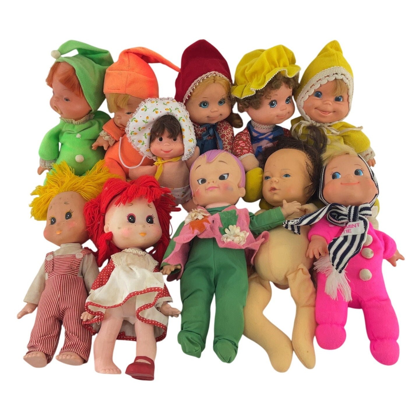 Vintage Mixed Lot of 11 60s 70s Mattel Eugene Hasbro Play Beans Dolls Pre - Owned - Warehouse Toys