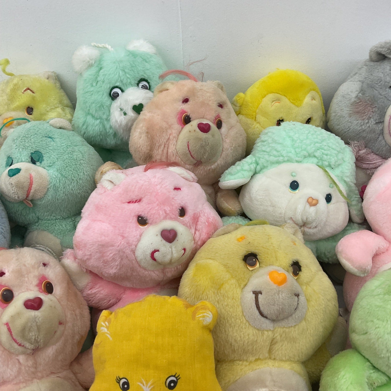 Vintage Mixed LOT12 lbs Care Bears Plush Dolls Stuffed Animals Grumpy Cousins - Warehouse Toys