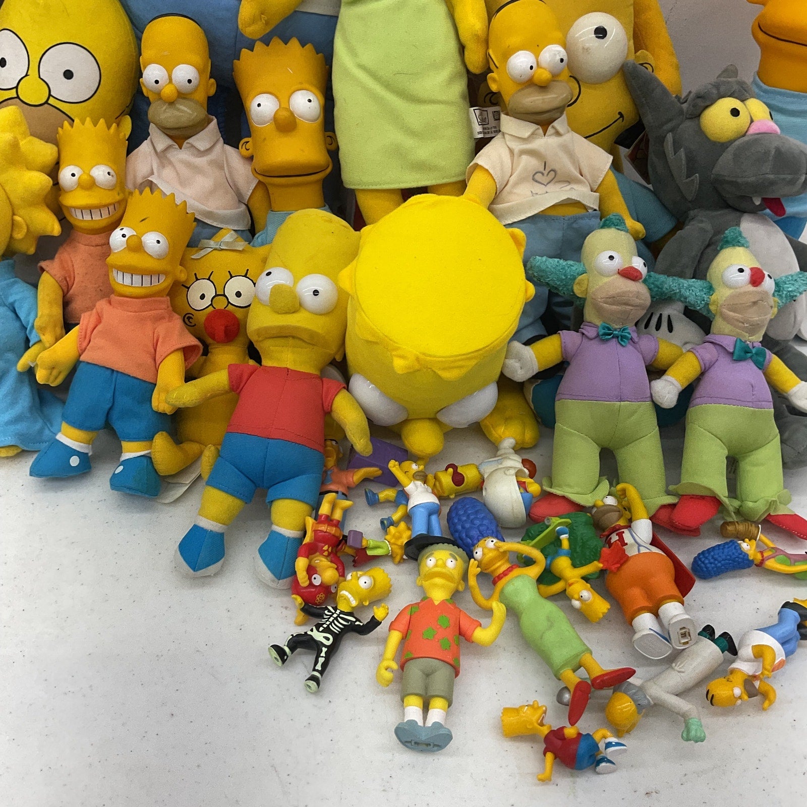 Vintage & Modern LOT 11 lbs The Simpsons Preowned Stuffed Toys Homer Marge Bart - Warehouse Toys