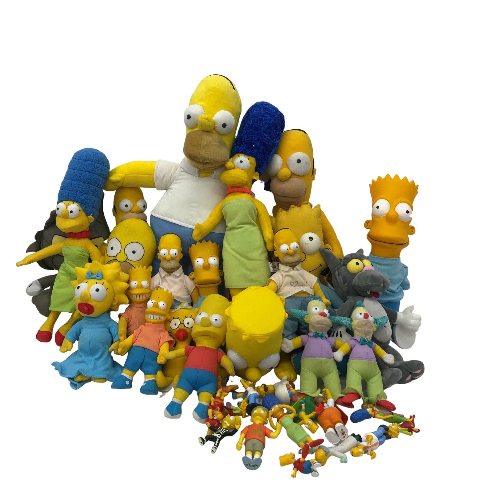 Vintage & Modern LOT 11 lbs The Simpsons Preowned Stuffed Toys Homer Marge Bart - Warehouse Toys