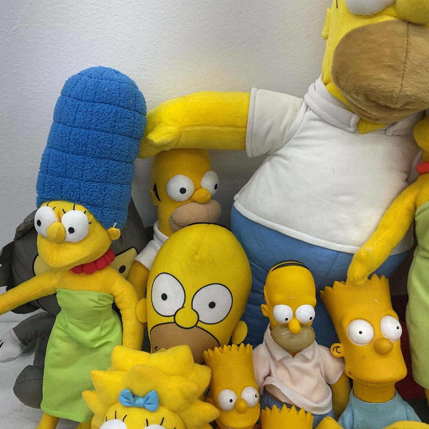 Vintage & Modern LOT 11 lbs The Simpsons Preowned Stuffed Toys Homer Marge Bart - Warehouse Toys