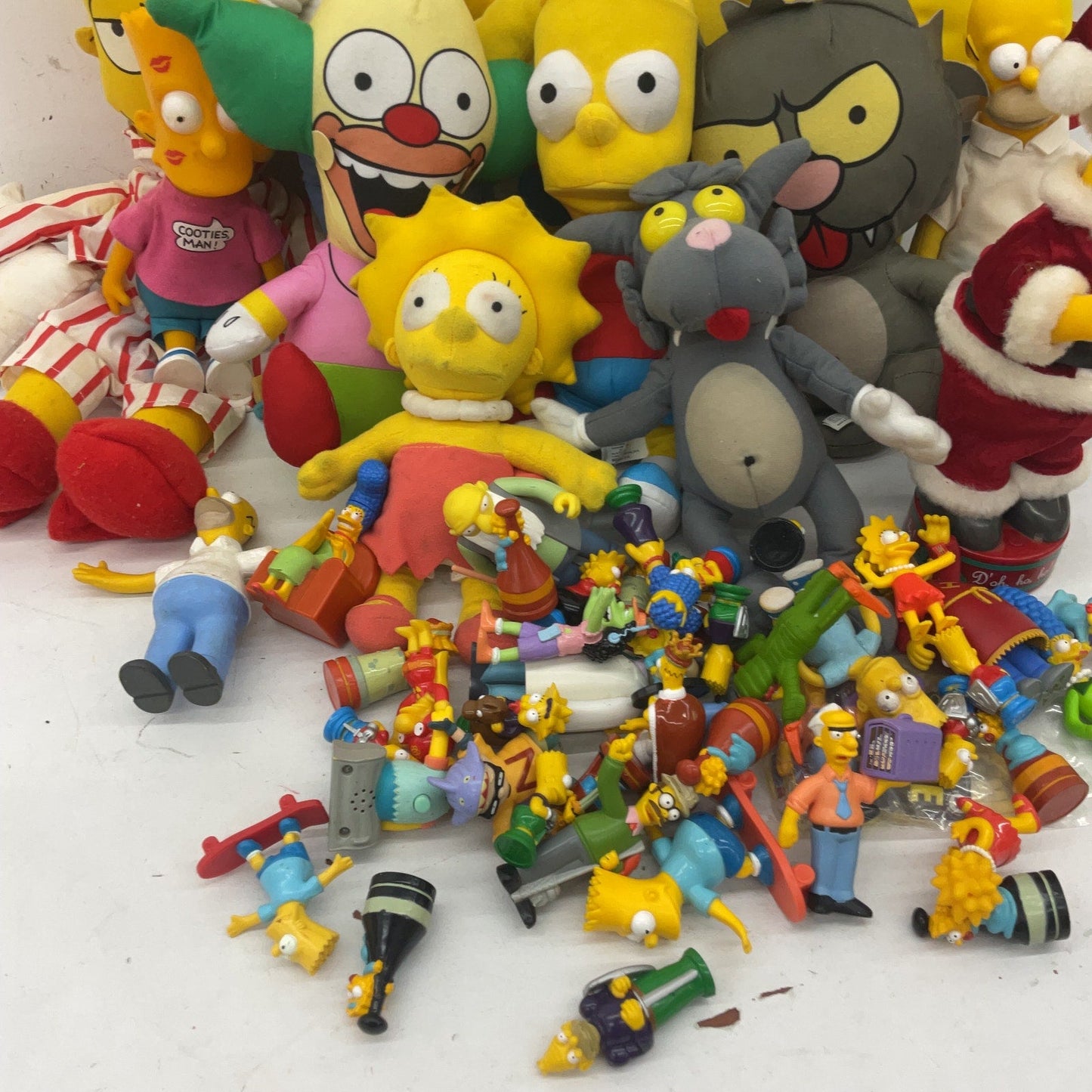 Vintage Modern LOT 12 lbs The Simpsons Preowned Plush & Toy Figures Scratchy - Warehouse Toys