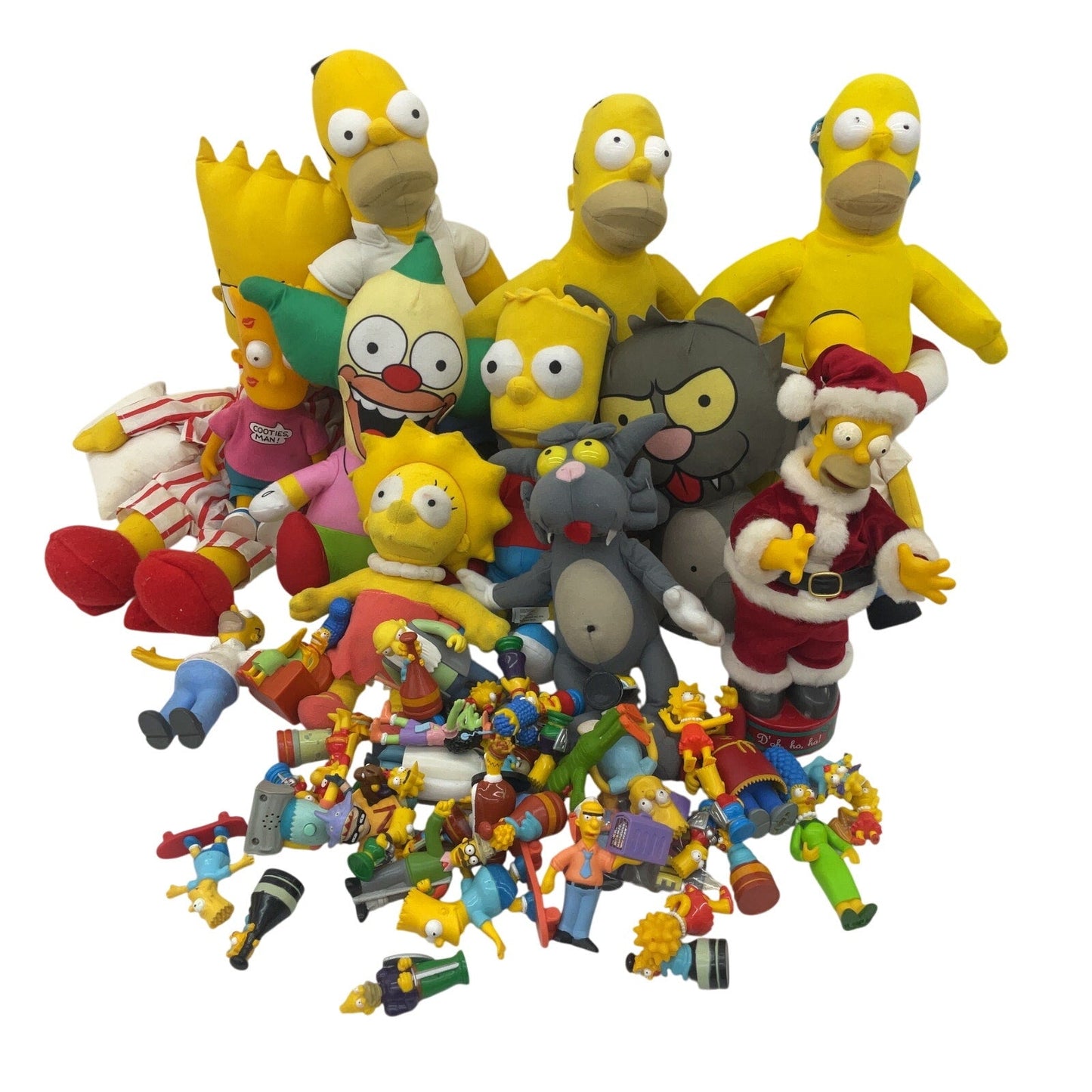 Vintage Modern LOT 12 lbs The Simpsons Preowned Plush & Toy Figures Scratchy - Warehouse Toys