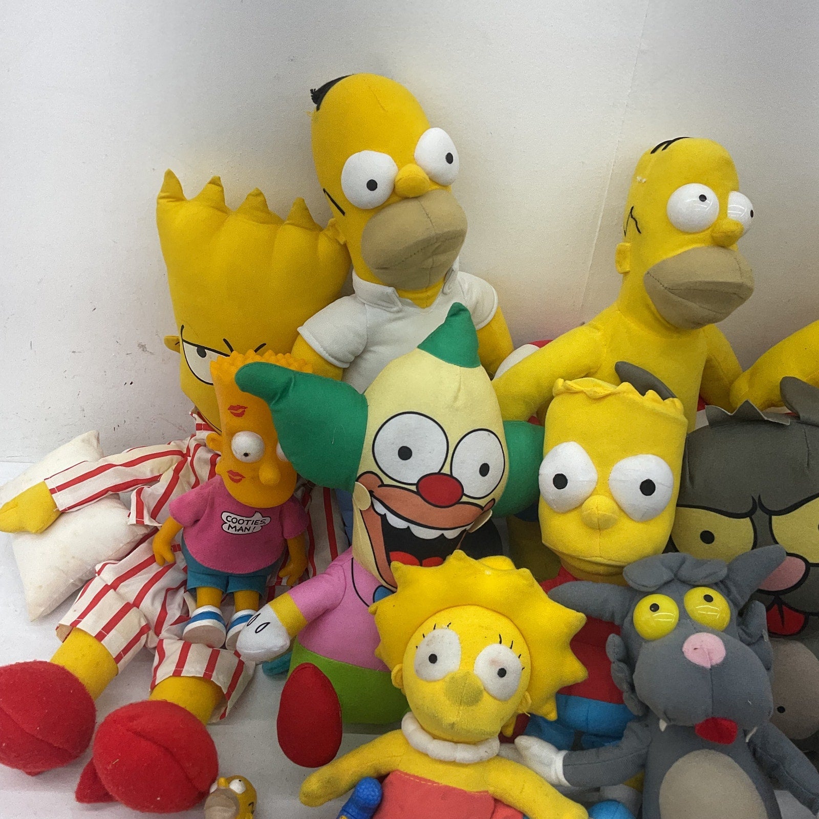 Vintage Modern LOT 12 lbs The Simpsons Preowned Plush & Toy Figures Scratchy - Warehouse Toys