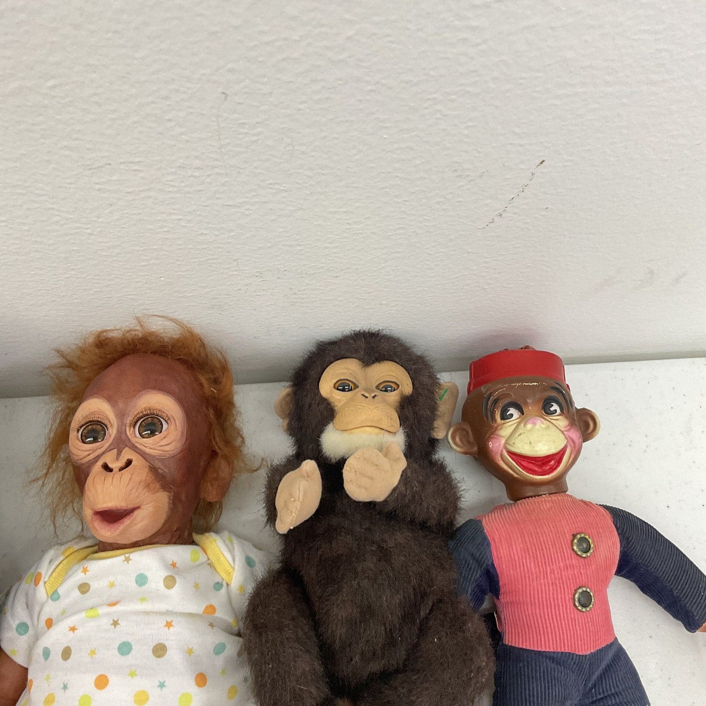 Vintage Modern LOT Chimp Monkey Ape Plush Dolls Russ Globg Ashton Drake Bell Hop - Warehouse Toys