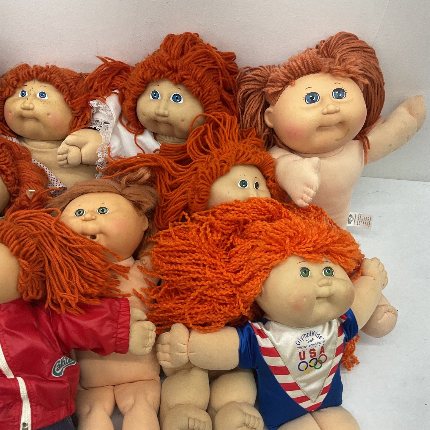 Vintage & Modern LOT CPK Cabbage Patch Kids Redheaded Little Girl Play Dolls - Warehouse Toys