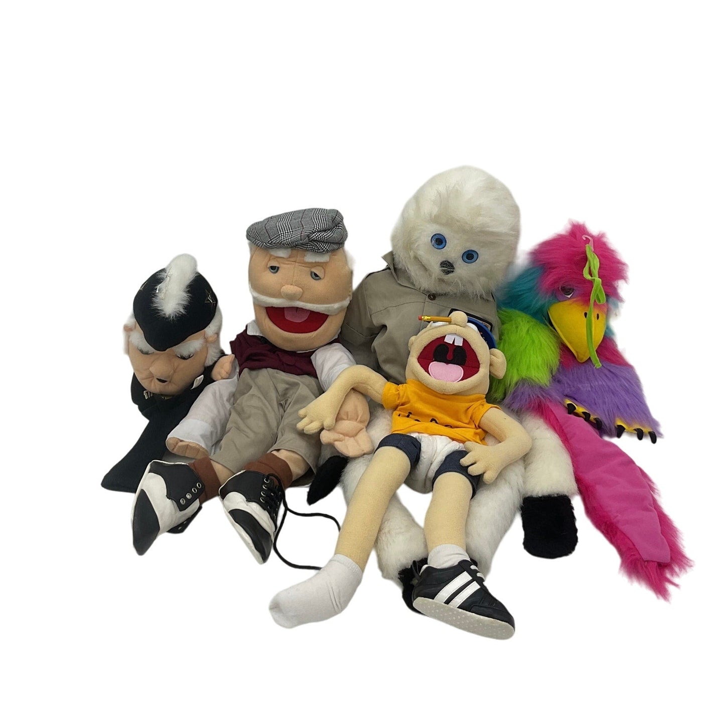 Vintage & Modern LOT Hand & Rod Character Puppets Mopkins Humanoid Fuzzy - Warehouse Toys