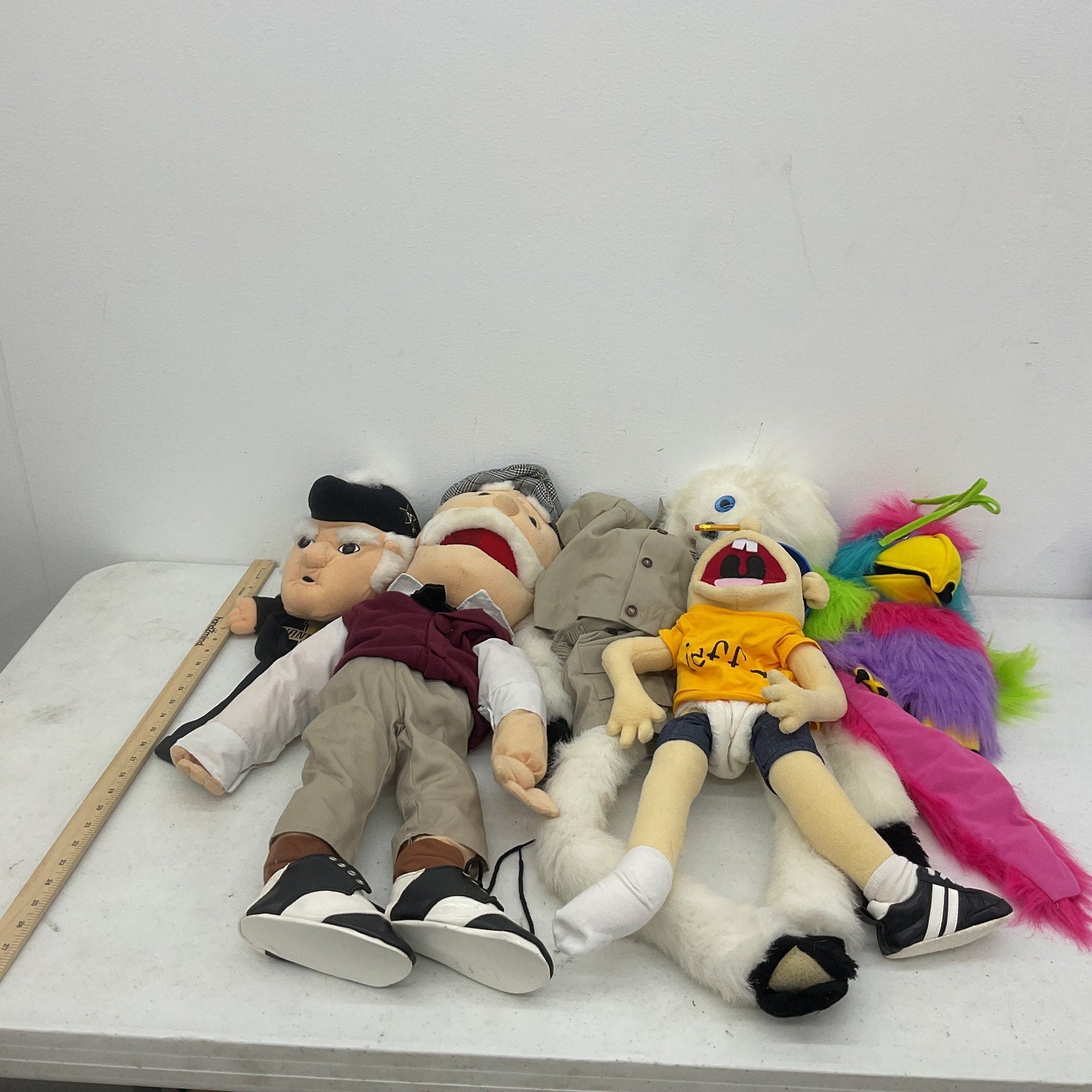 Vintage & Modern LOT Hand & Rod Character Puppets Mopkins Humanoid Fuzzy - Warehouse Toys