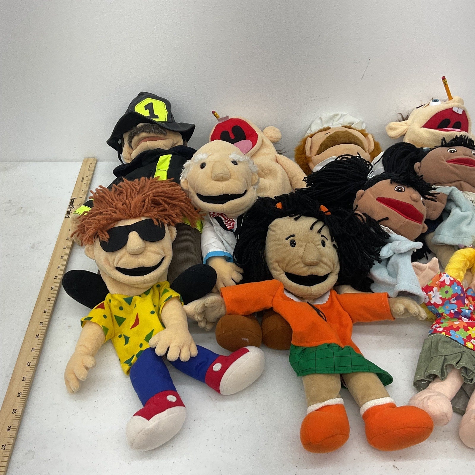 Vintage & Modern LOT Hand & Rod Plush Puppets Gund Silly Jeffy Sunny Humanoid - Warehouse Toys