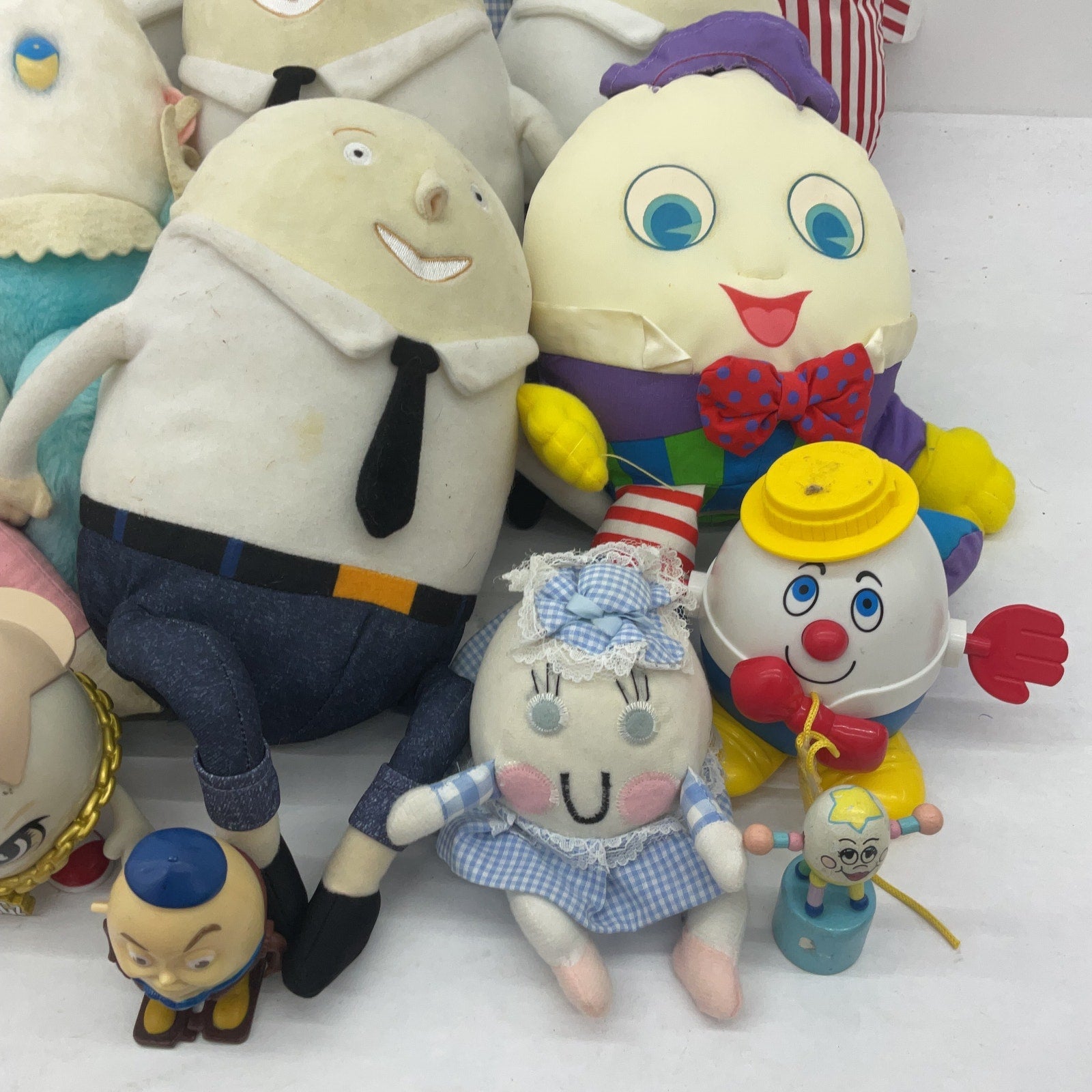 Vintage & Modern LOT Nursery Rhyme Humpty Dumpty White Egg Doll Plush LOT 12 lbs - Warehouse Toys