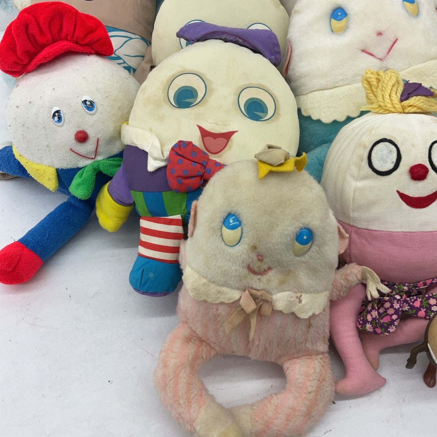 Vintage & Modern LOT Nursery Rhyme Humpty Dumpty White Egg Doll Plush LOT 12 lbs - Warehouse Toys