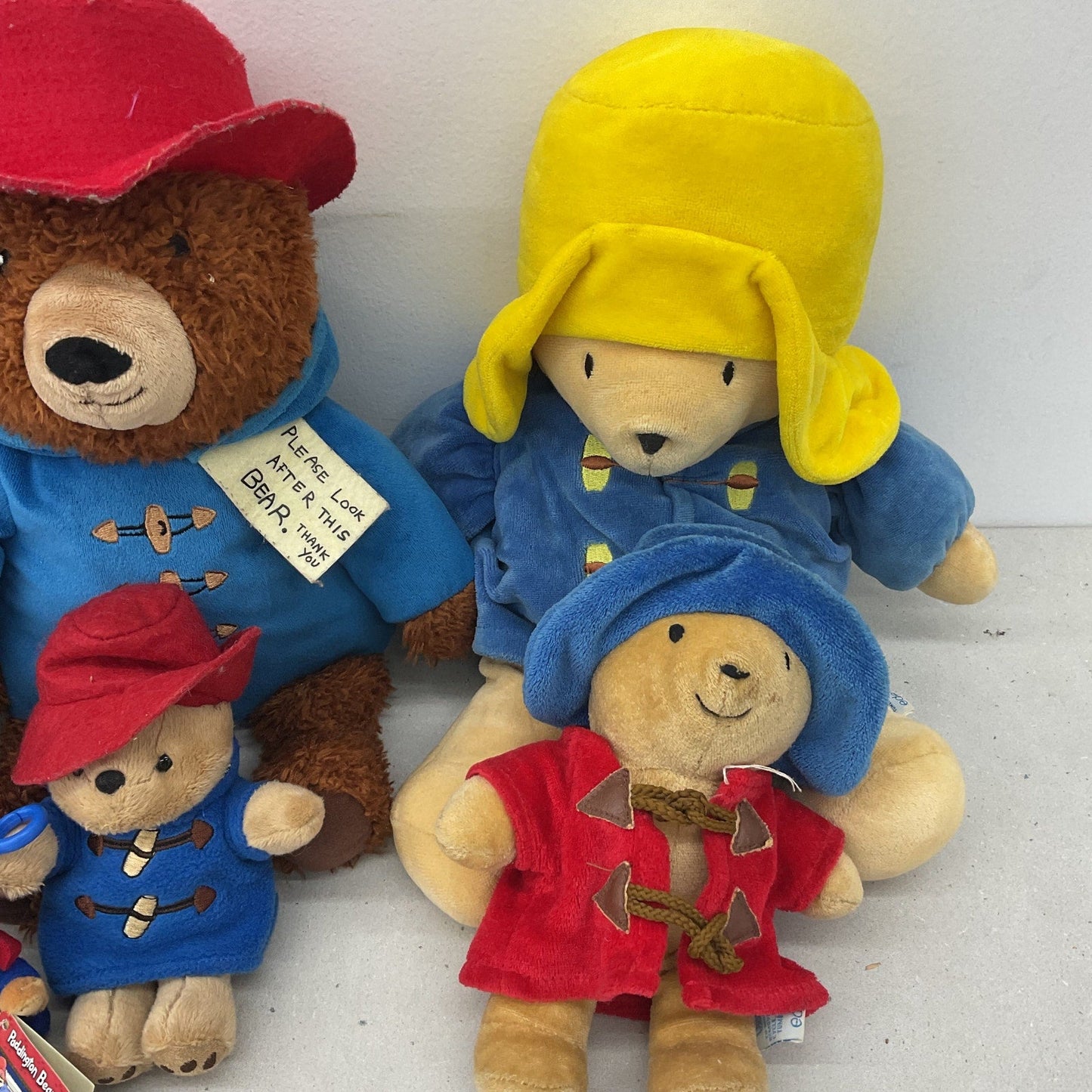 Vintage & Modern LOT Paddington Bear Teddy Rain Coat Plush Toys Stuffed Animals - Warehouse Toys