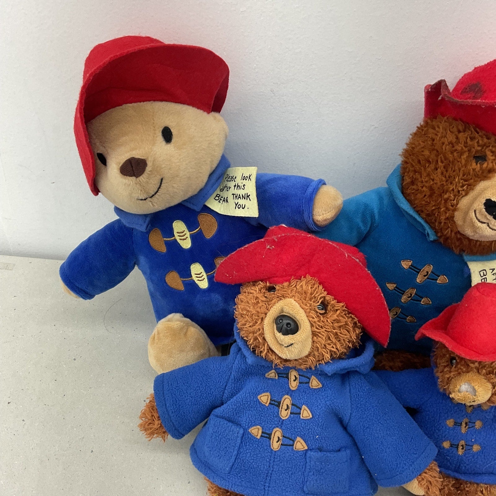 Vintage & Modern LOT Paddington Bear Teddy Rain Coat Plush Toys Stuffed Animals - Warehouse Toys