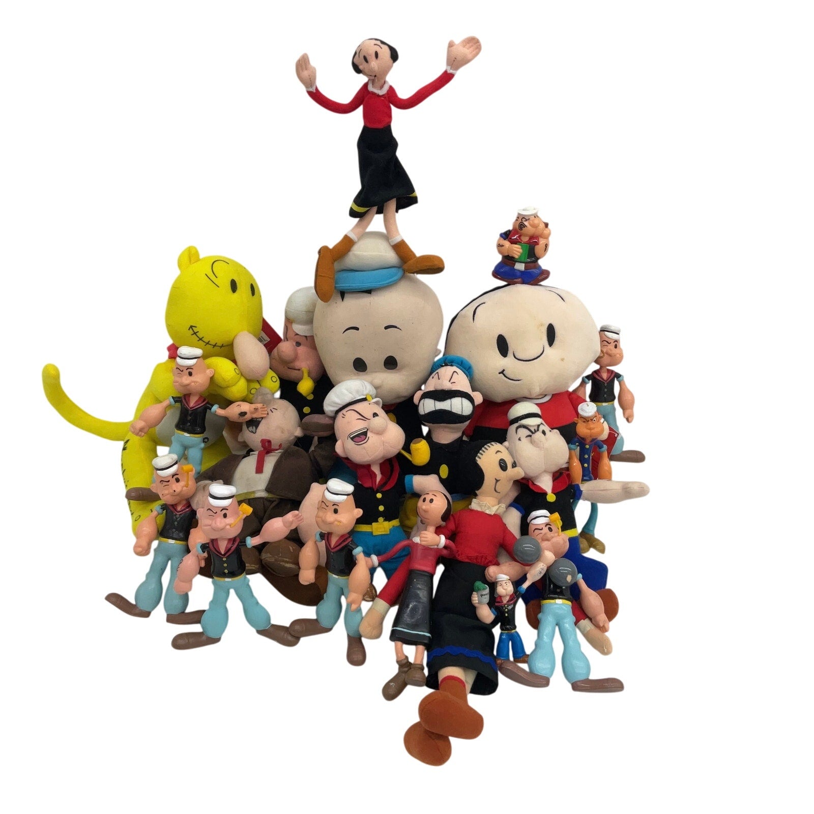 Vintage & Modern LOT Popeye Character Plush Dolls Toy Figures Jeep Wimpy Olive - Warehouse Toys