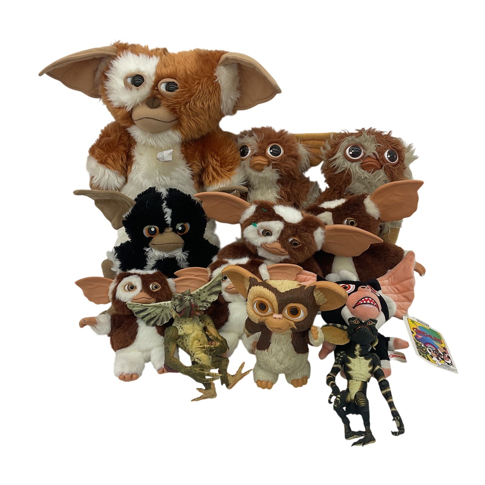 Vintage & Modern LOT Preowned Gremlins Gizmo Stripe Plush Dolls Toy Figures 6lbs - Warehouse Toys