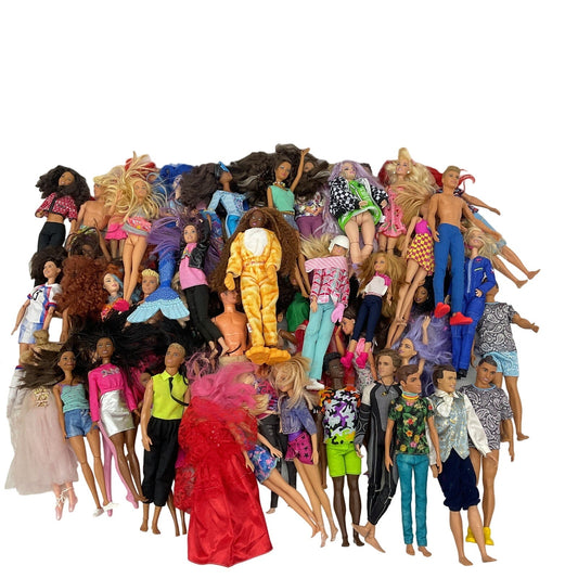 Vintage & Modern Mixed Preowned LOT 25 lbs Barbie Mattel & Other Fashion Dolls - Warehouse Toys