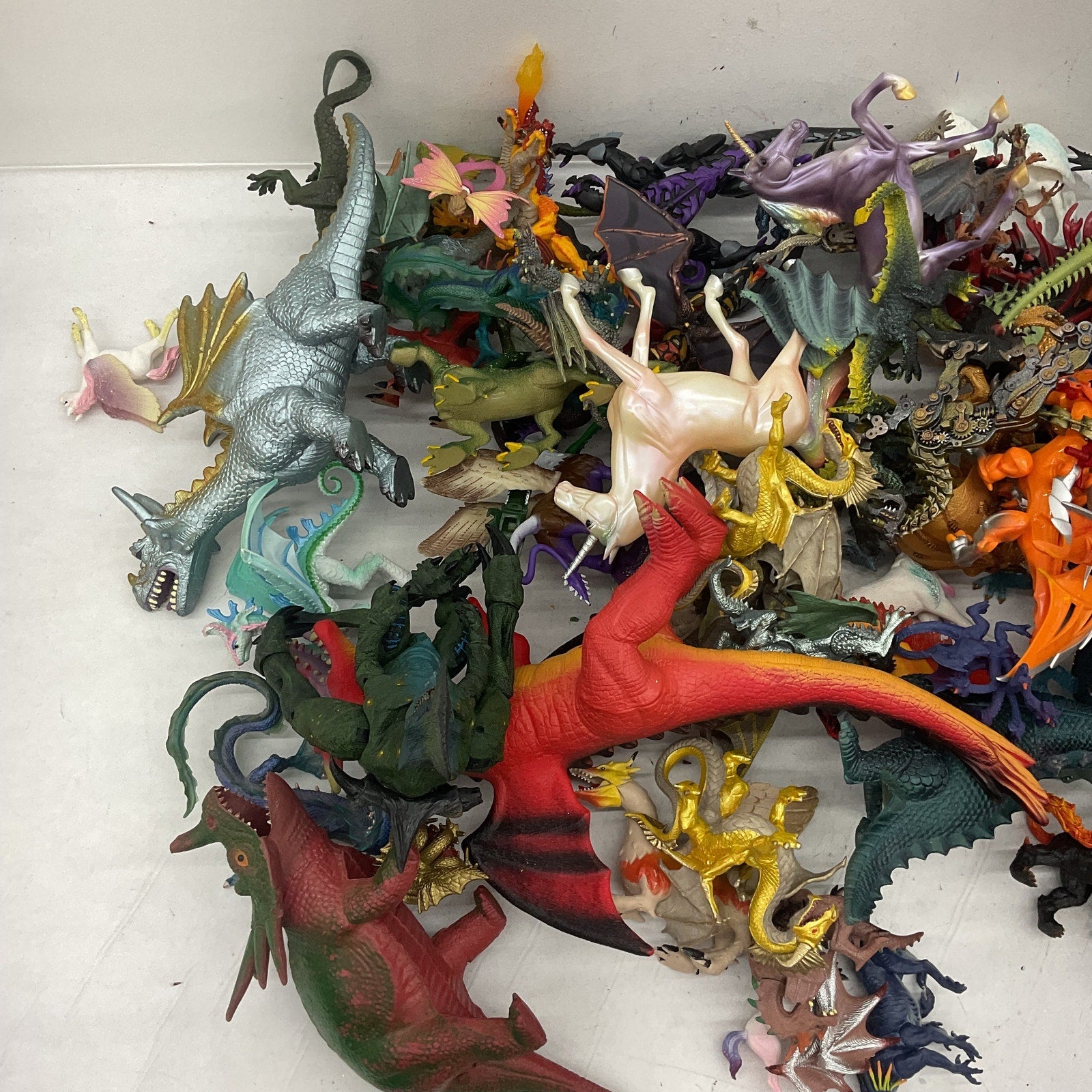 Vintage Modern Preowned LOT 25 lbs Dinosaur Monsters Toy Figures Dragons Fantasy - Warehouse Toys