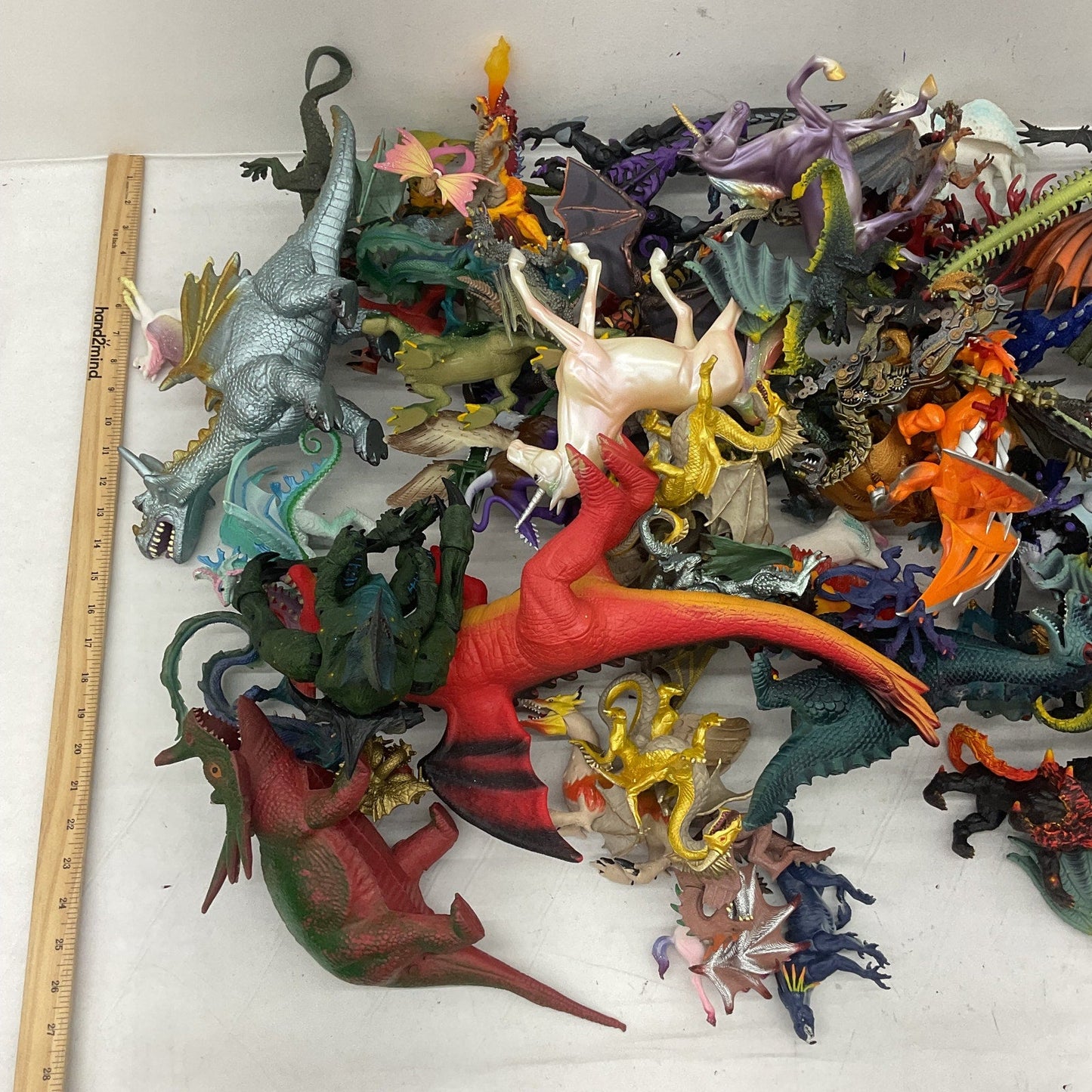 Vintage Modern Preowned LOT 25 lbs Dinosaur Monsters Toy Figures Dragons Fantasy - Warehouse Toys