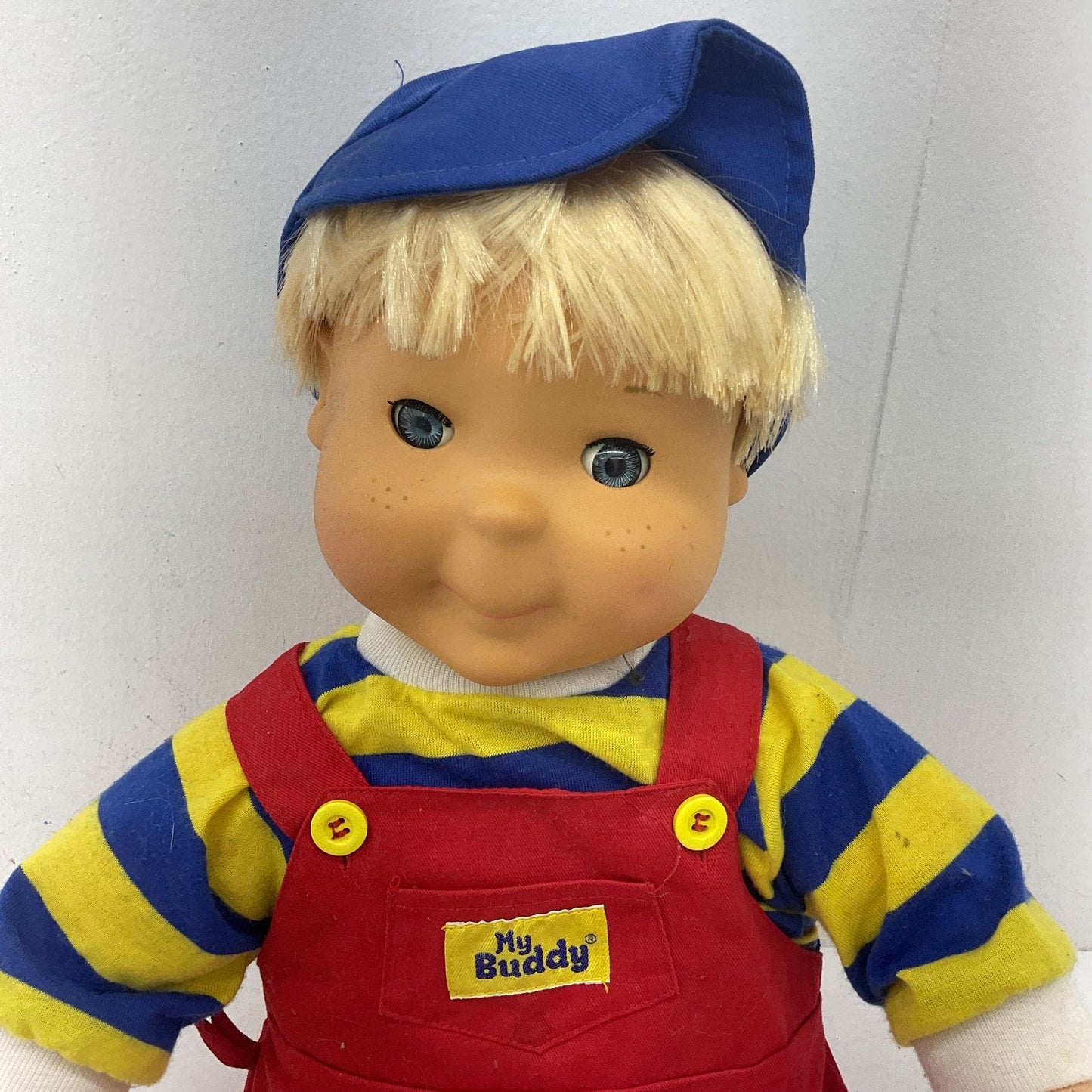 Vintage My Buddy Blonde Blue Eyes Little Boy 1980s Play Doll Plush Playskool - Warehouse Toys