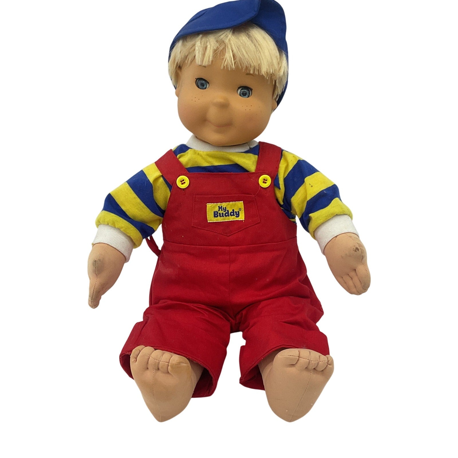 Vintage My Buddy Blonde Blue Eyes Little Boy 1980s Play Doll Plush Playskool - Warehouse Toys