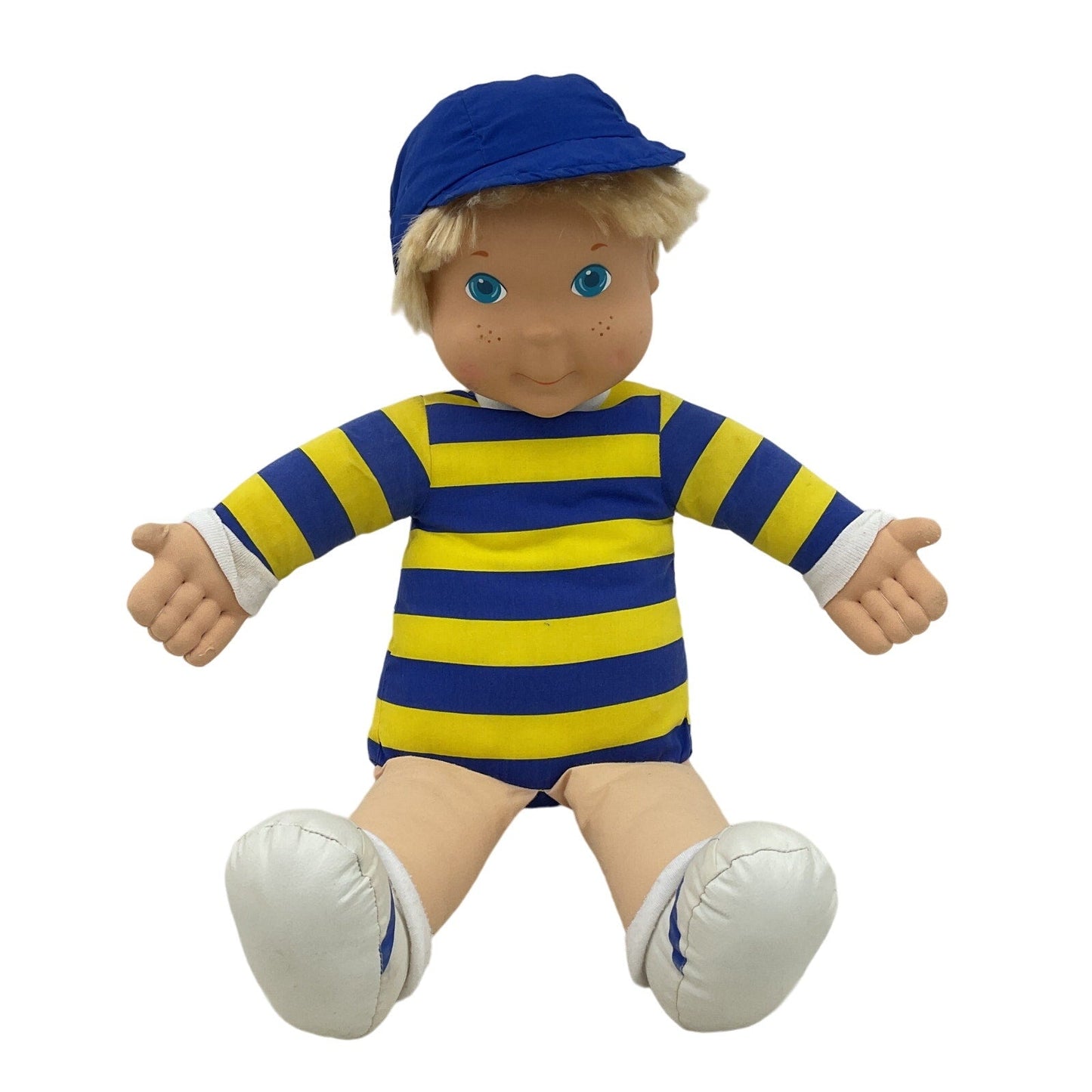 Vintage My Buddy Blonde Blue Eyes Little Boy 1980s Play Doll Plush Preowned - Warehouse Toys