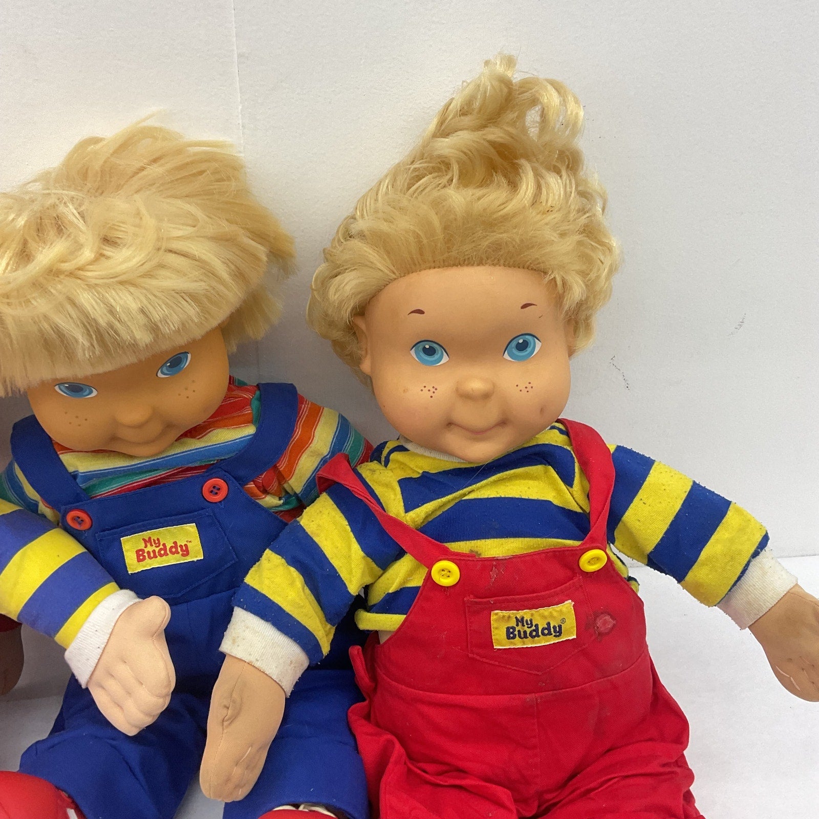 Vintage My Buddy Blonde Blue Eyes Little Boy 1980s Play Doll Preowned LOT of 3 - Warehouse Toys