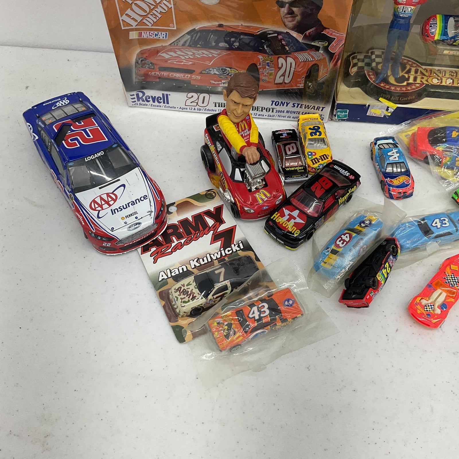 Vintage Nascar & Others Diecast Toy Race Cars Vehicles Model Kits LOT 9 lbs Toys - Warehouse Toys