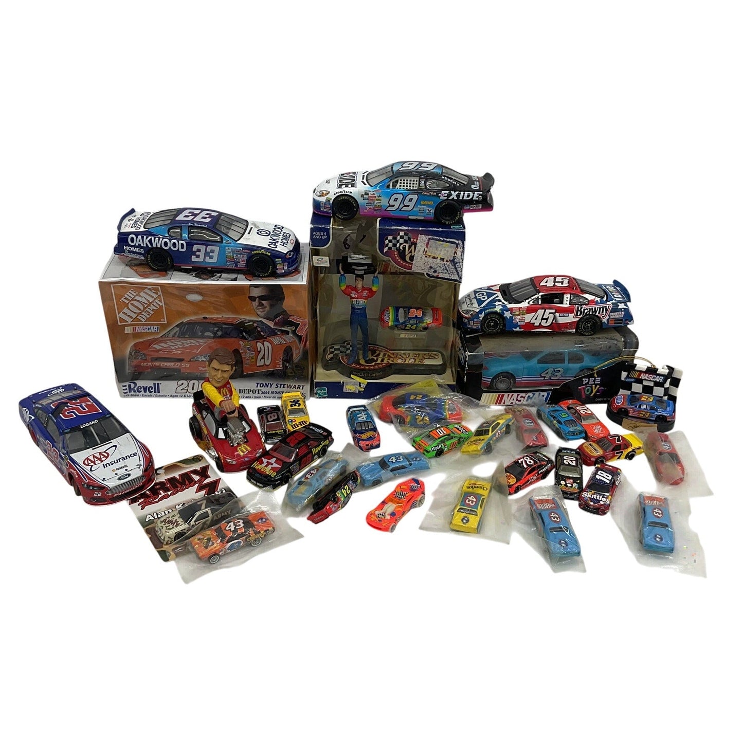 Vintage Nascar & Others Diecast Toy Race Cars Vehicles Model Kits LOT 9 lbs Toys - Warehouse Toys