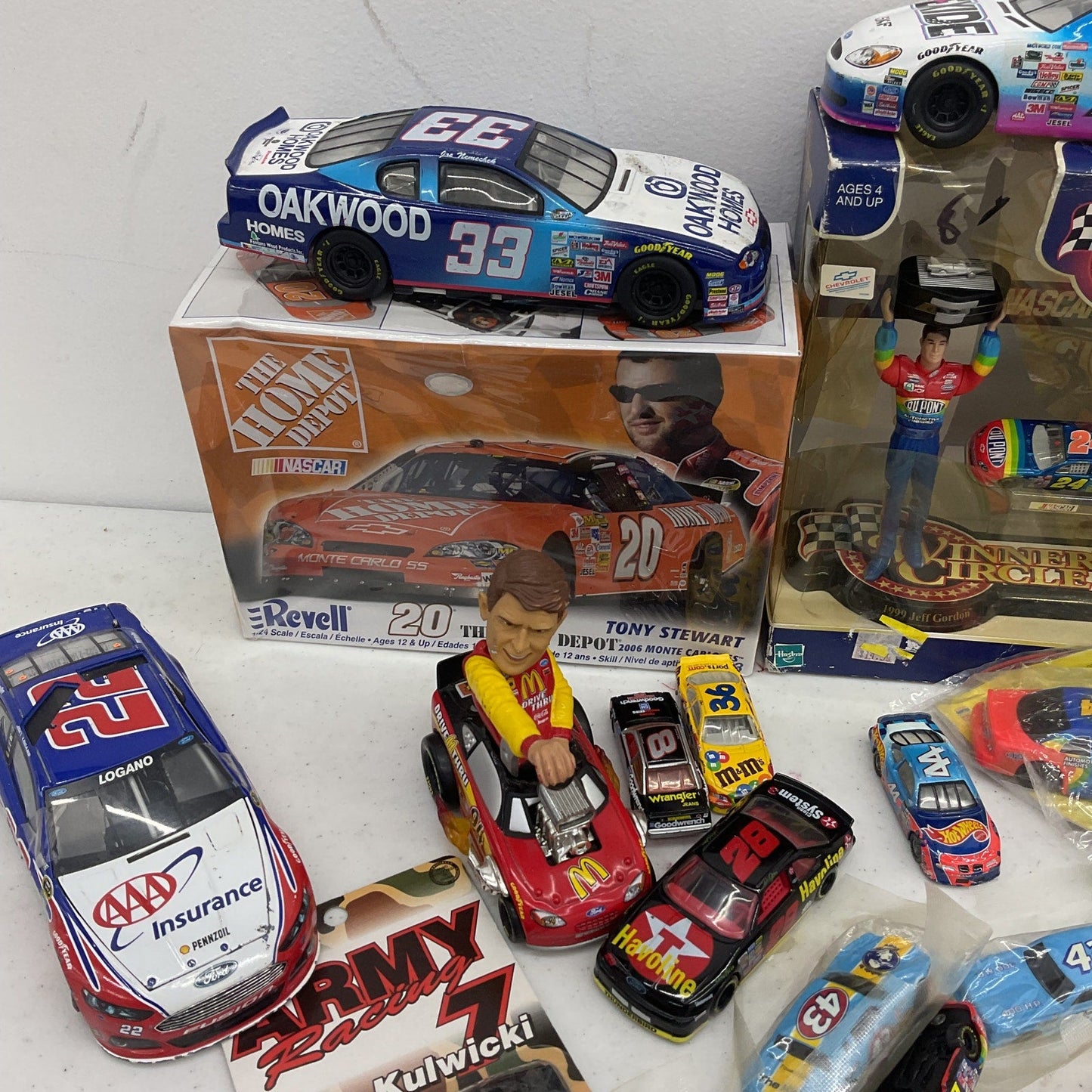 Vintage Nascar & Others Diecast Toy Race Cars Vehicles Model Kits LOT 9 lbs Toys - Warehouse Toys