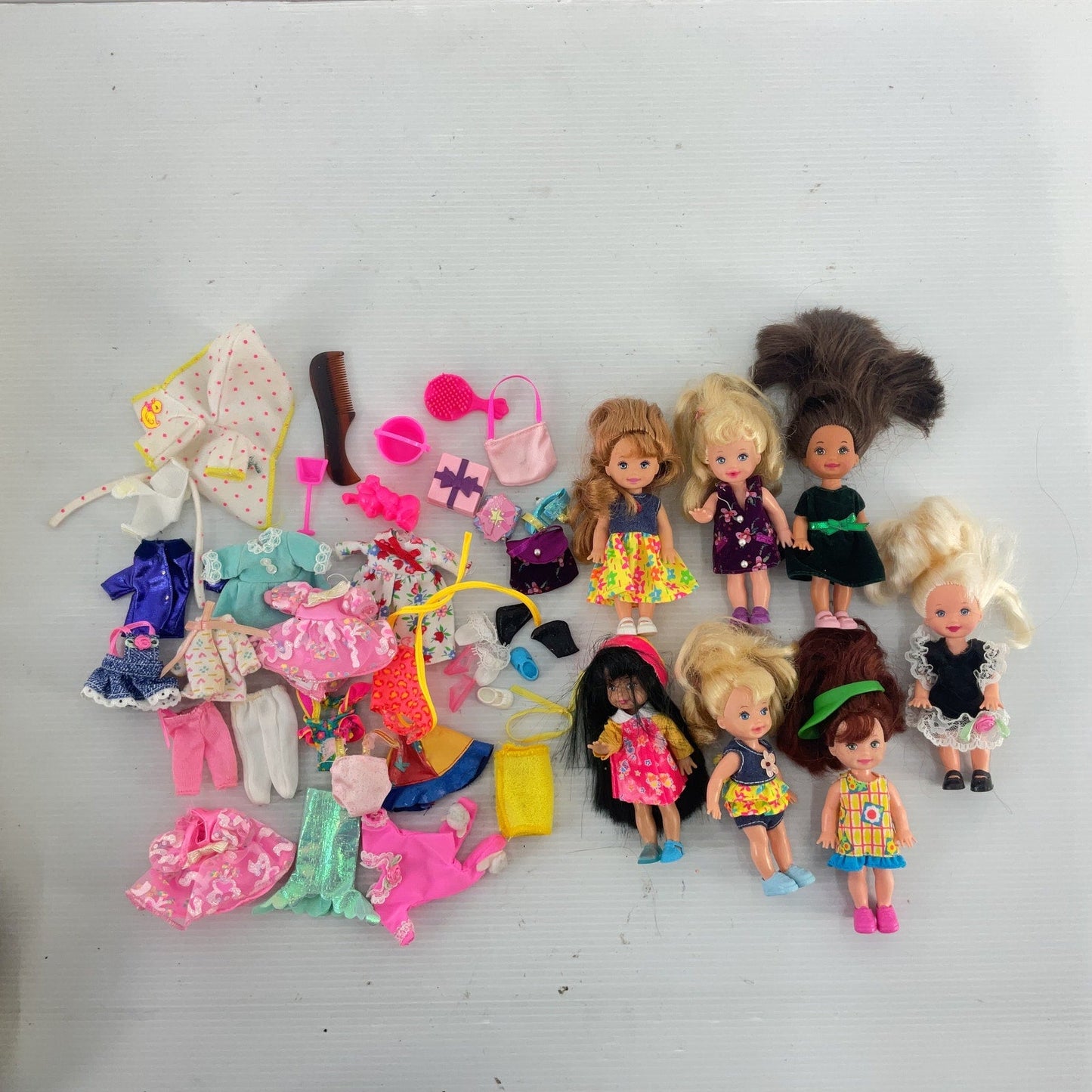 Vintage Playtime Quints Fashion Dolls Carrying Case Set Playset Lot ‘92 Preowned - Warehouse Toys