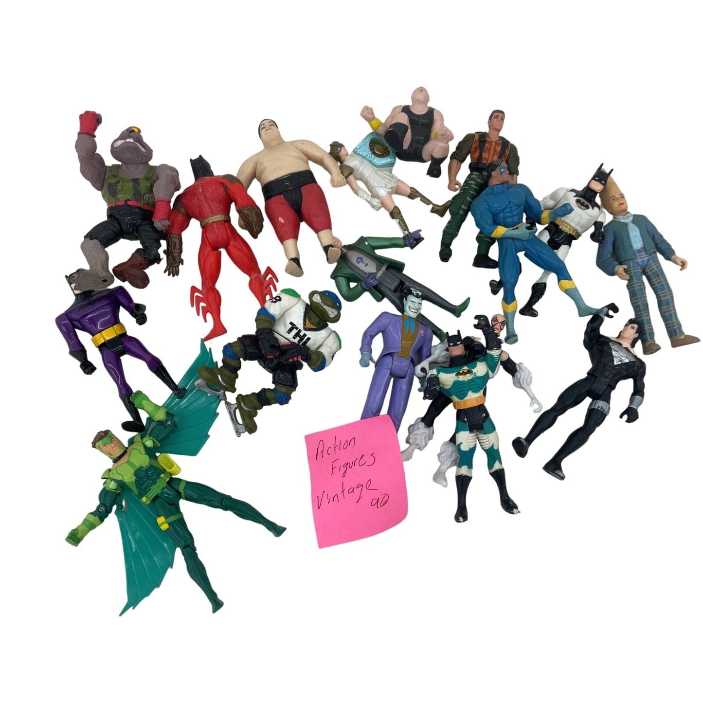 Vintage Preowned Action Figures LOT DC Comics & Others 80s 90s Toys Mix Conehead - Warehouse Toys