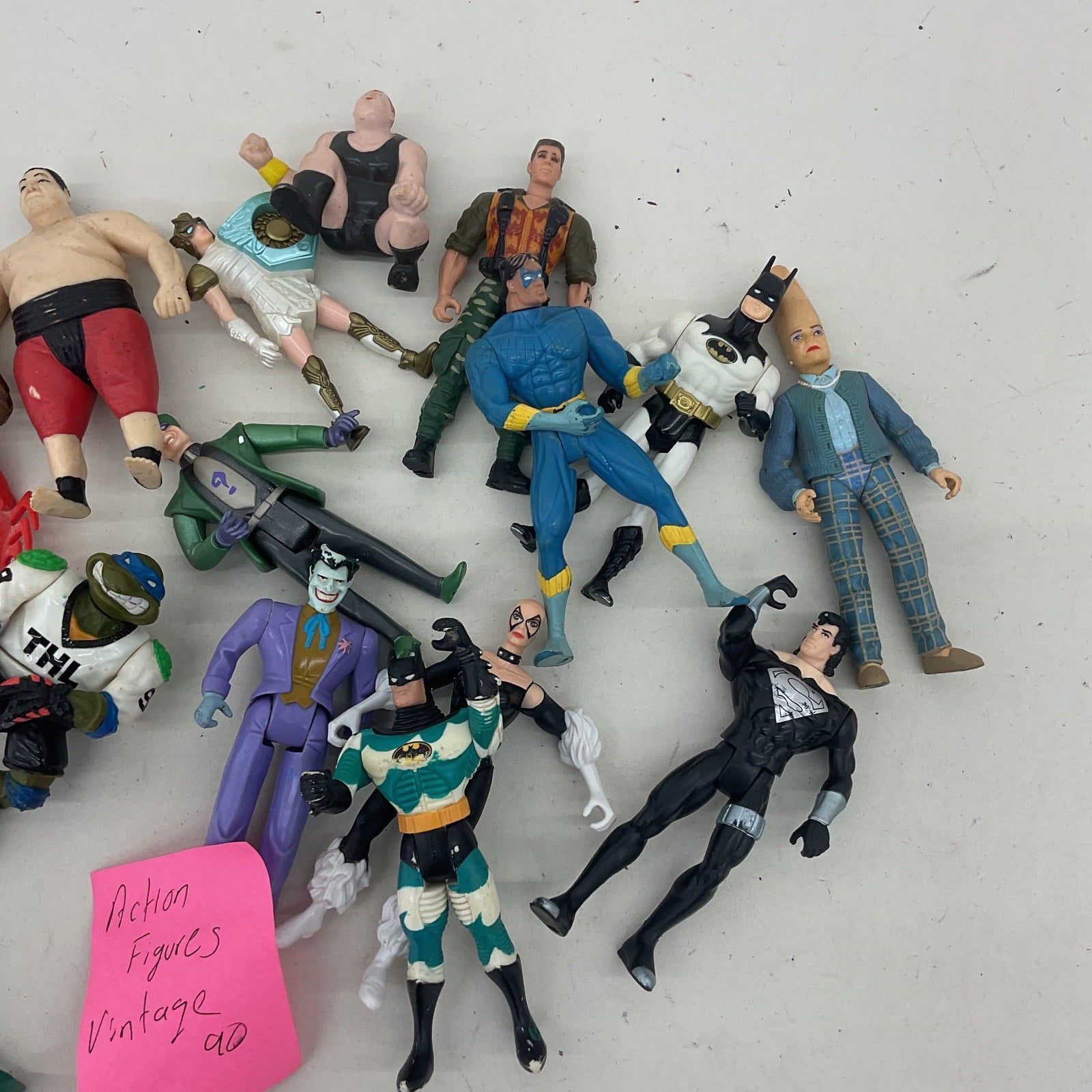 Vintage Preowned Action Figures LOT DC Comics & Others 80s 90s Toys Mix Conehead - Warehouse Toys