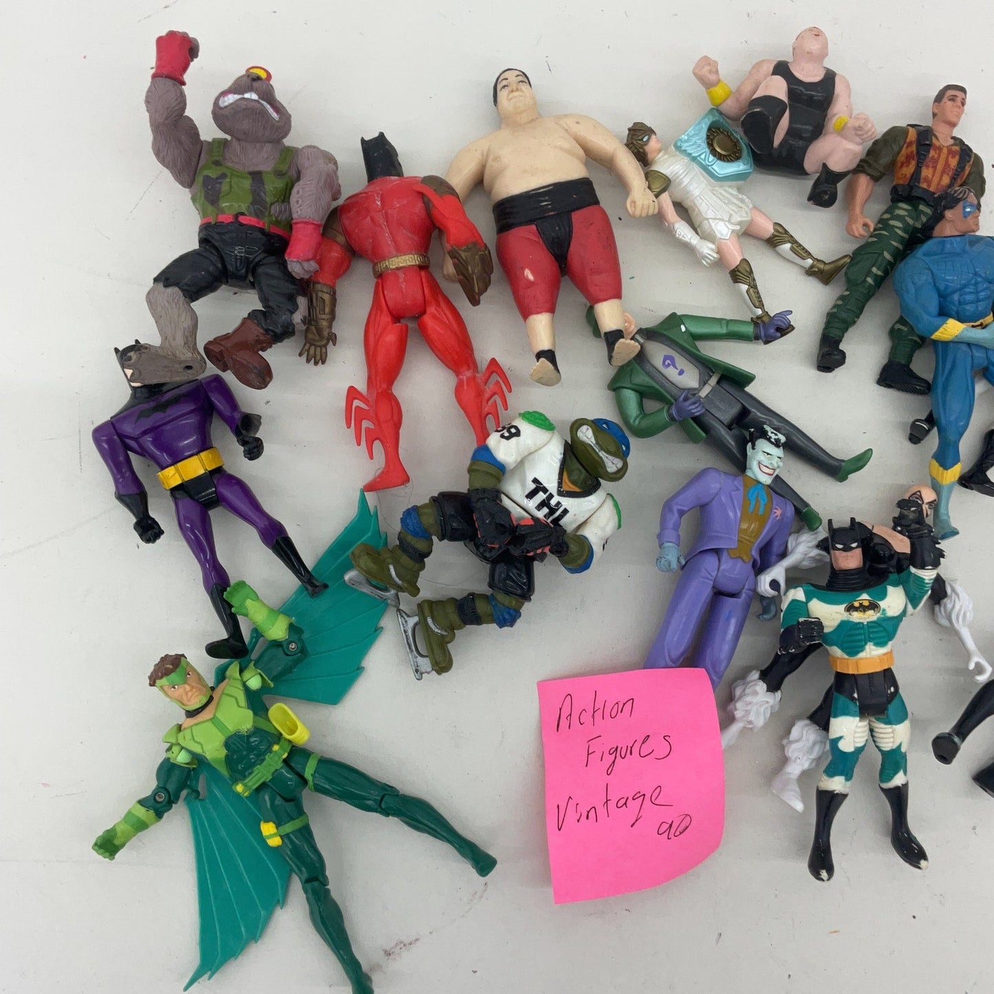 Vintage Preowned Action Figures LOT DC Comics & Others 80s 90s Toys Mix Conehead - Warehouse Toys