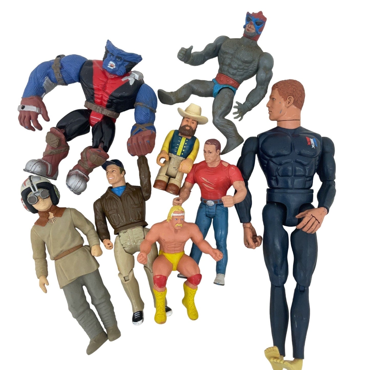 Vintage Preowned Action Figures LOT X - Men MOTU & Others 80s 90s Toys Mix He - Man - Warehouse Toys