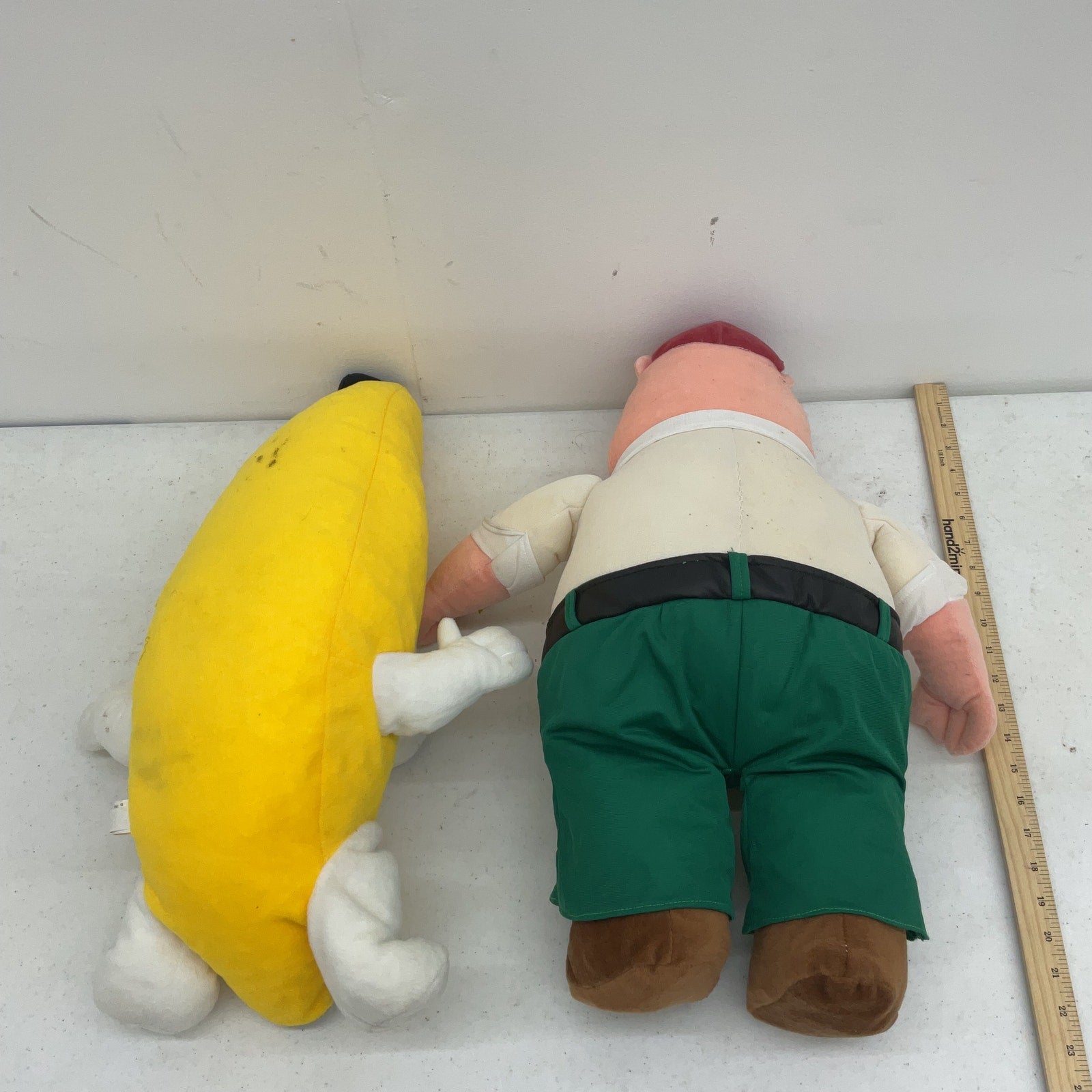 Vintage Preowned LOT 2 Large Family Guy Peter & Brian in Banana Suit Plush Dolls - Warehouse Toys