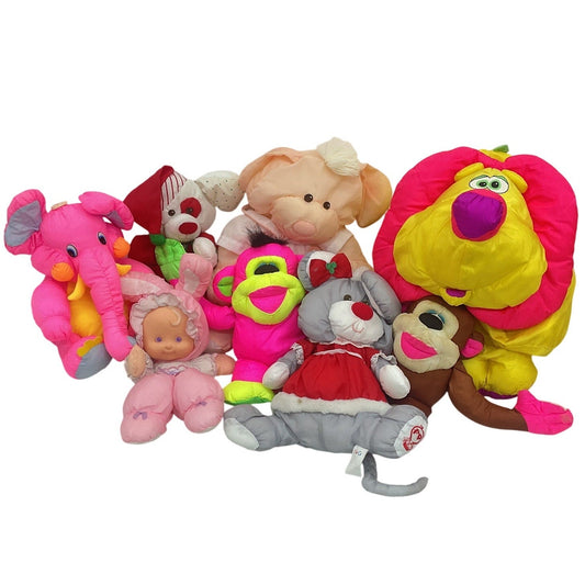 Vintage Puffalumps Stuffed Animal Toy Lion Dan Dee Elefant Multicolor Preowned - Warehouse Toys