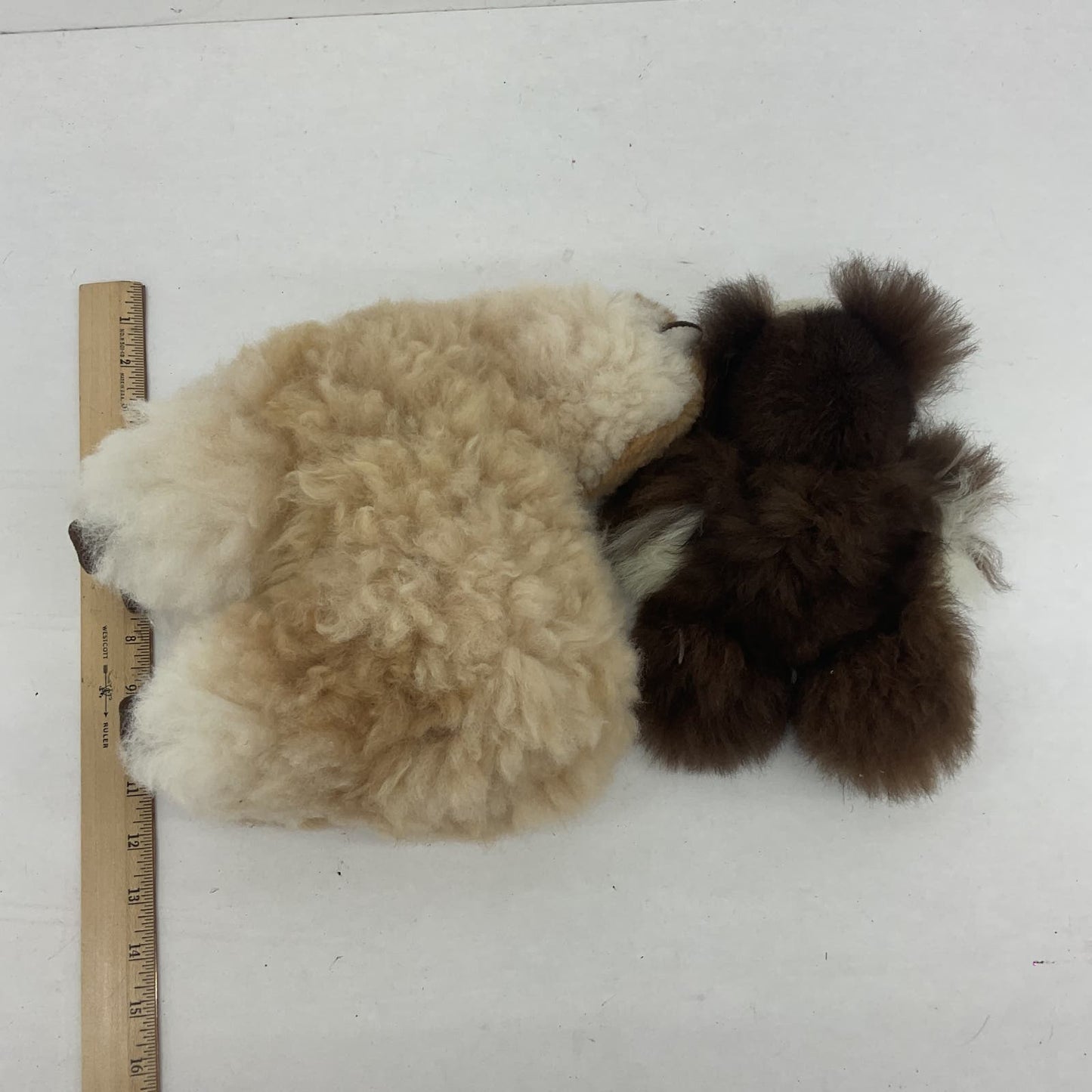 Vintage Real Fur Alpaca Plush Toy Stuffed animal Toys Bear - Warehouse Toys