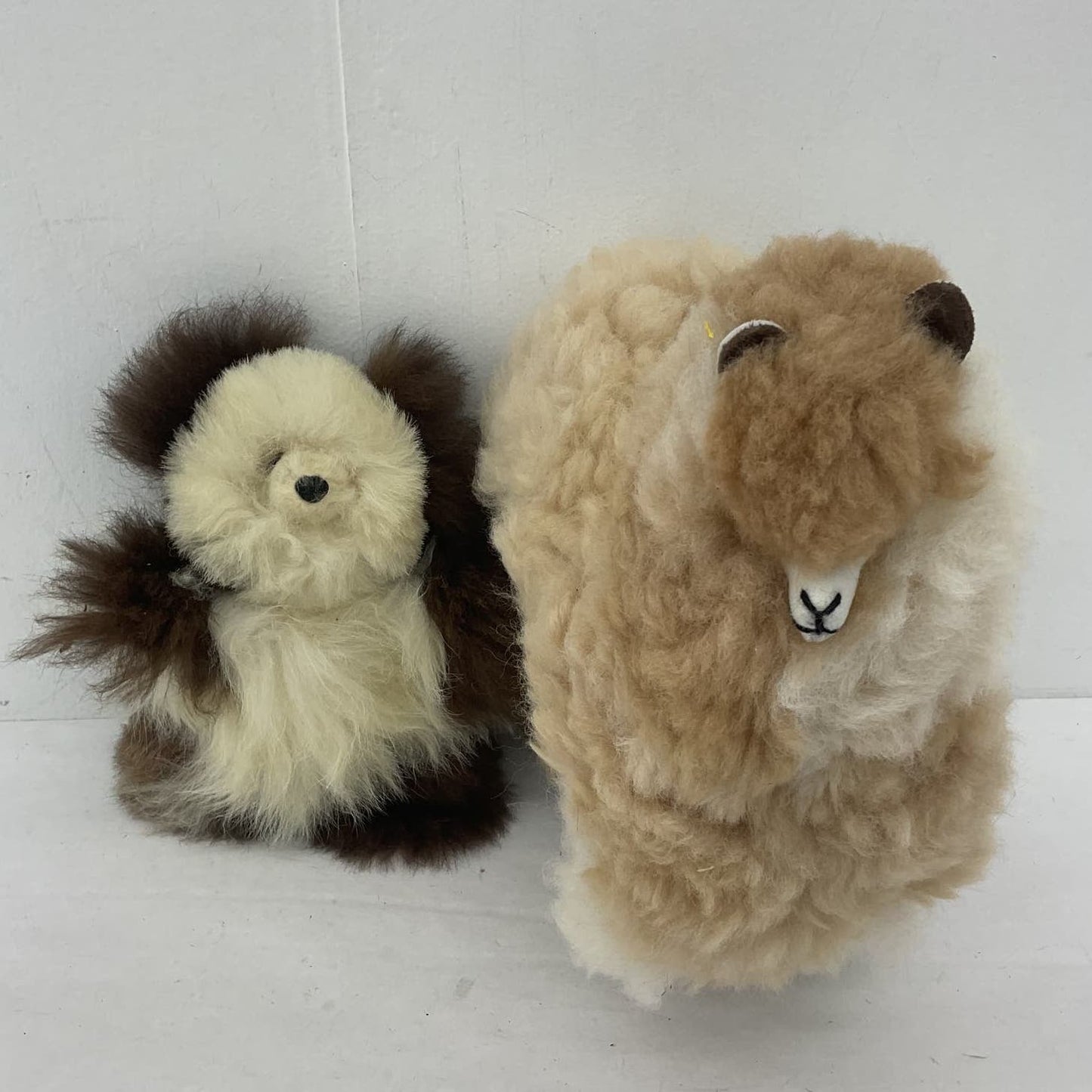 Vintage Real Fur Alpaca Plush Toy Stuffed animal Toys Bear - Warehouse Toys