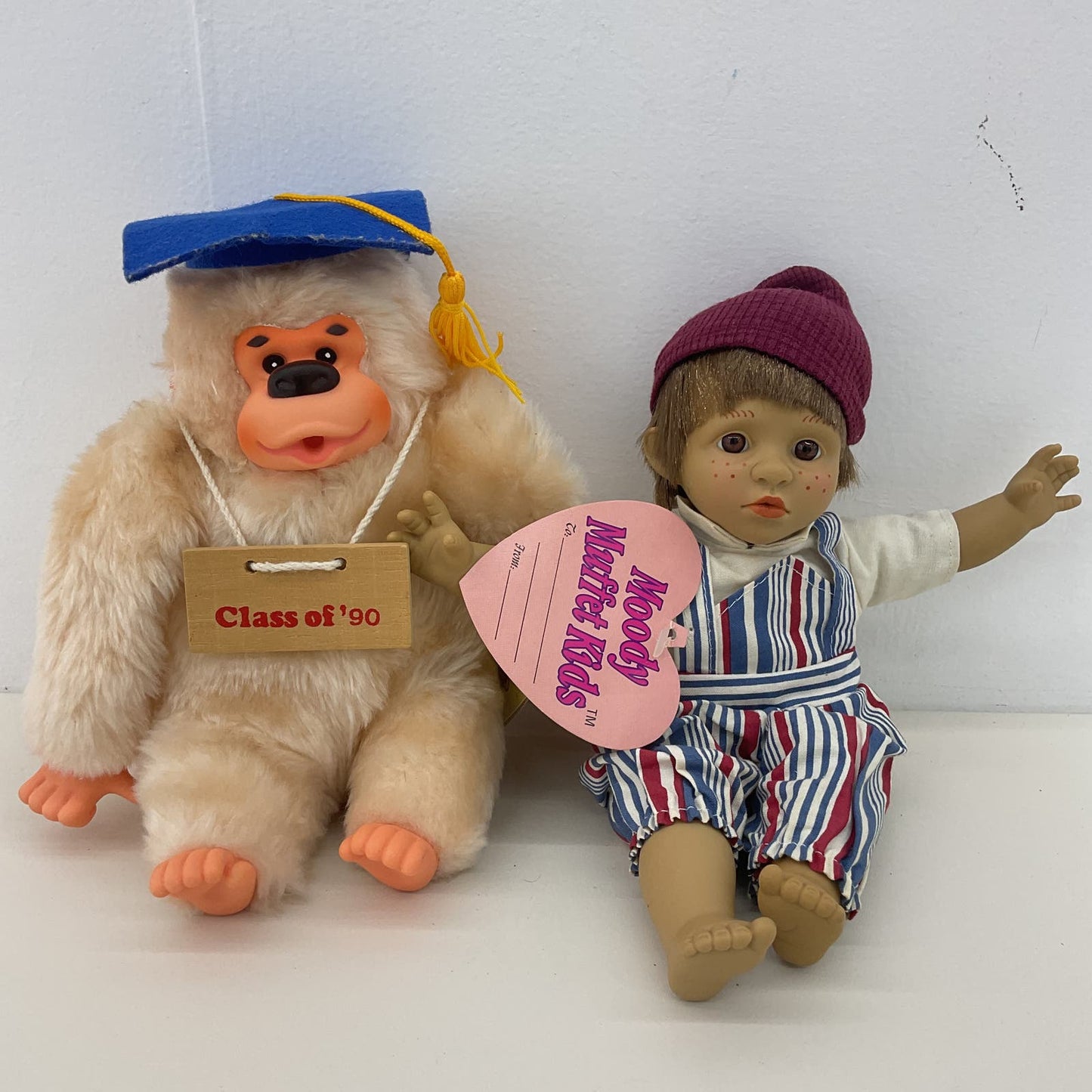 Vintage Russ Berrie Graduation Gonga Class of 1980 Ape Plush Emotive Boy Doll - Warehouse Toys