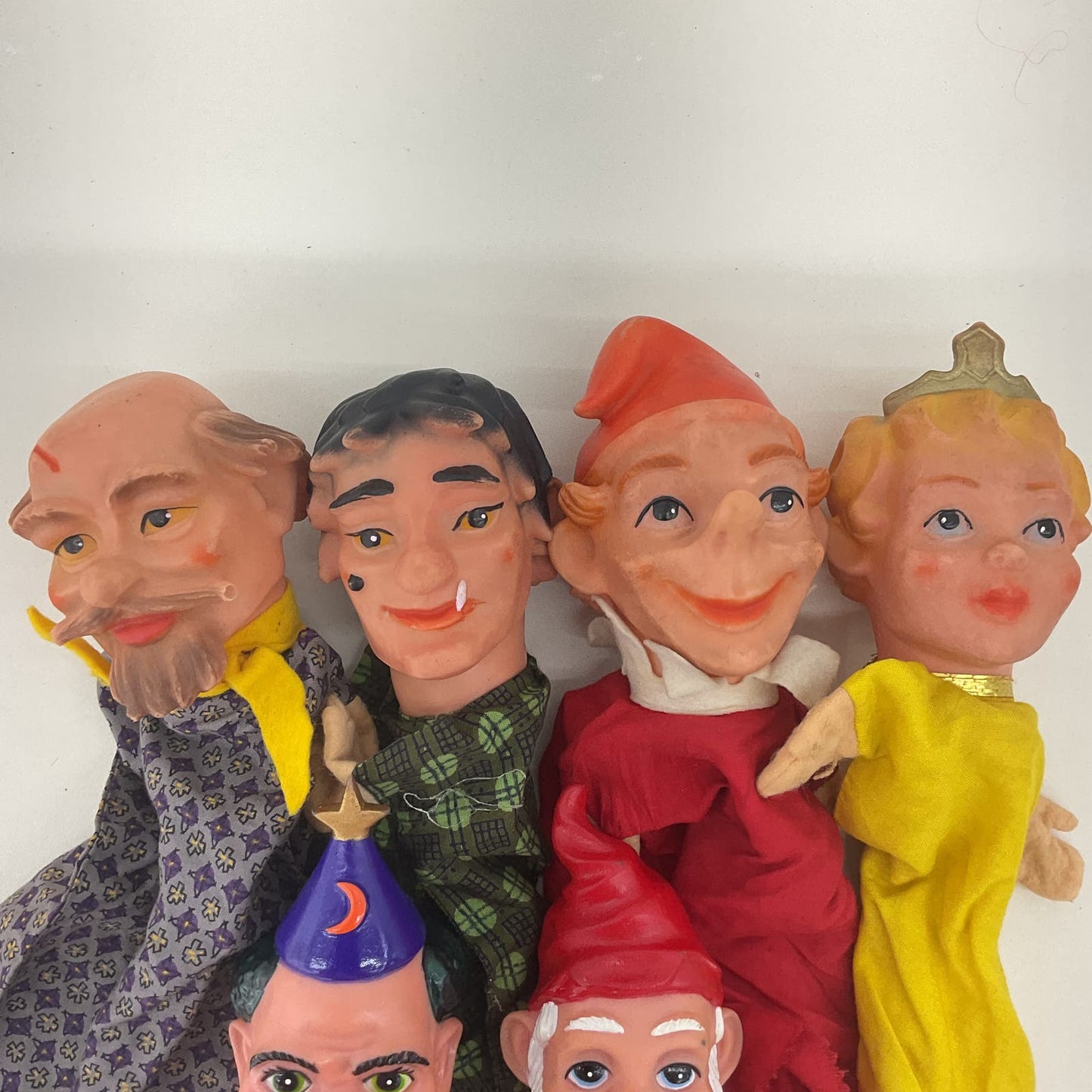 Vintage Scheithauer Western Germany & Others Rubber Headed Hand Puppets Toys - Warehouse Toys