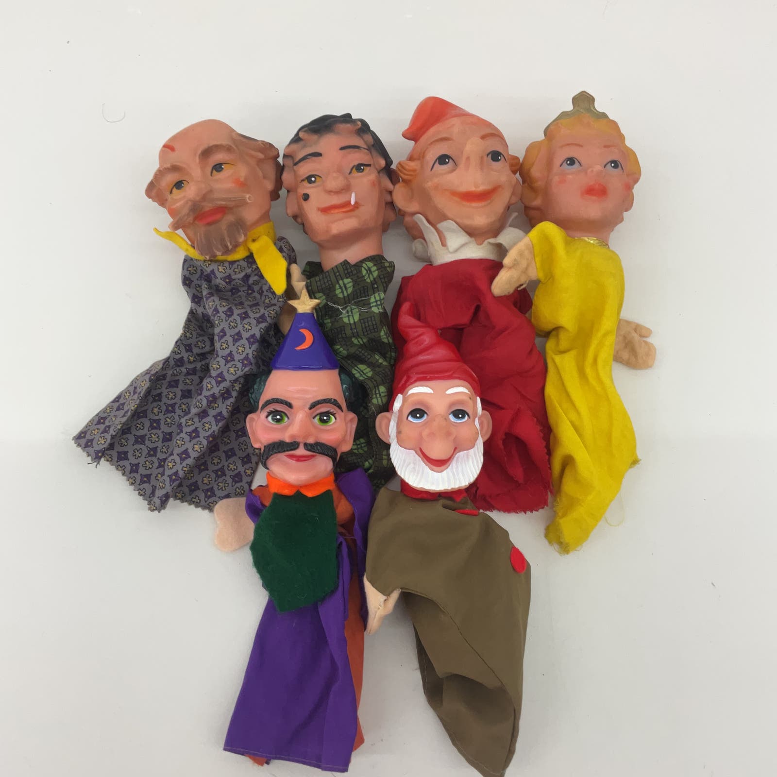 Vintage Scheithauer Western Germany & Others Rubber Headed Hand Puppets Toys - Warehouse Toys