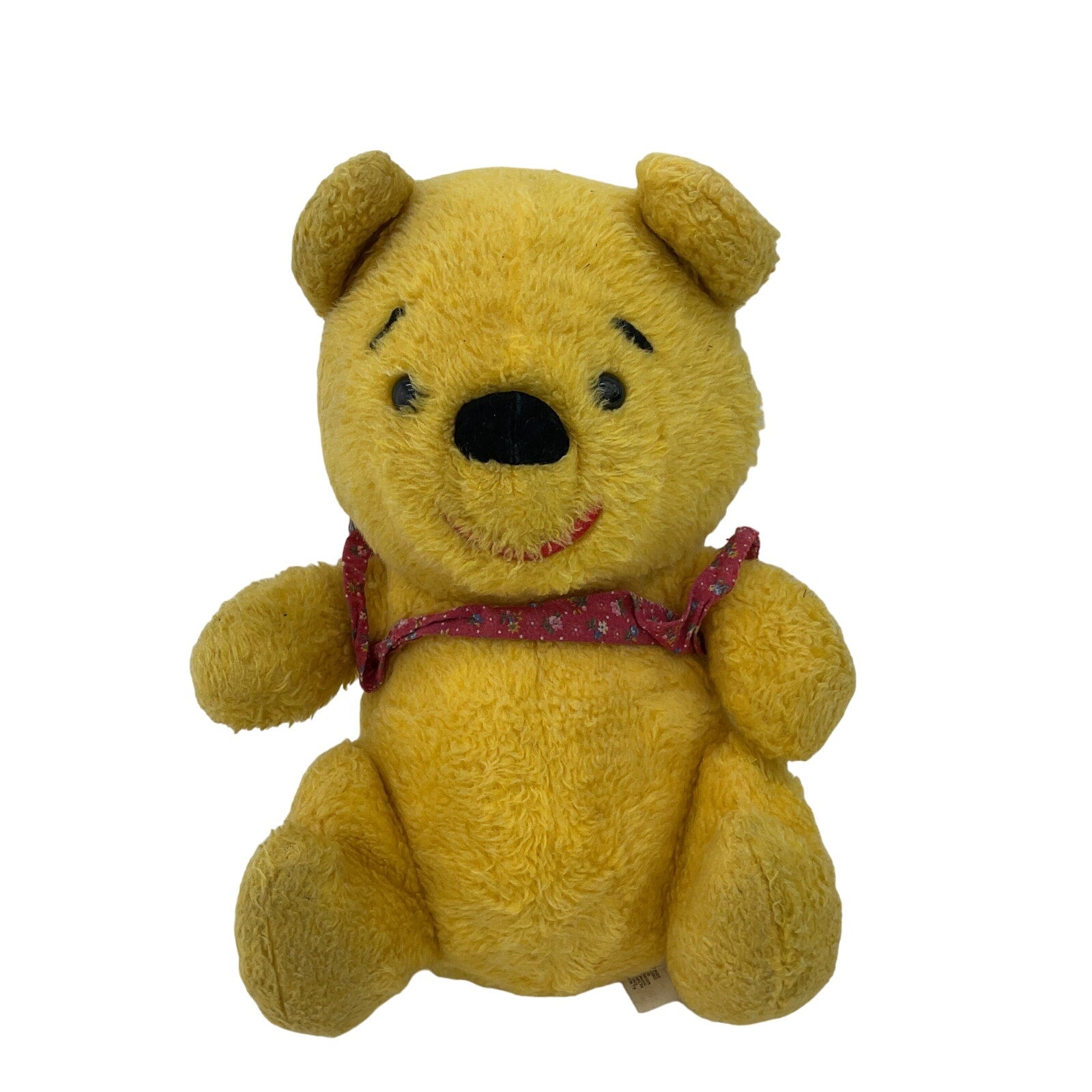 Vintage Sears Disney Winnie the Pooh Yellow Teddy Bear Plush Doll Stuffed - Warehouse Toys