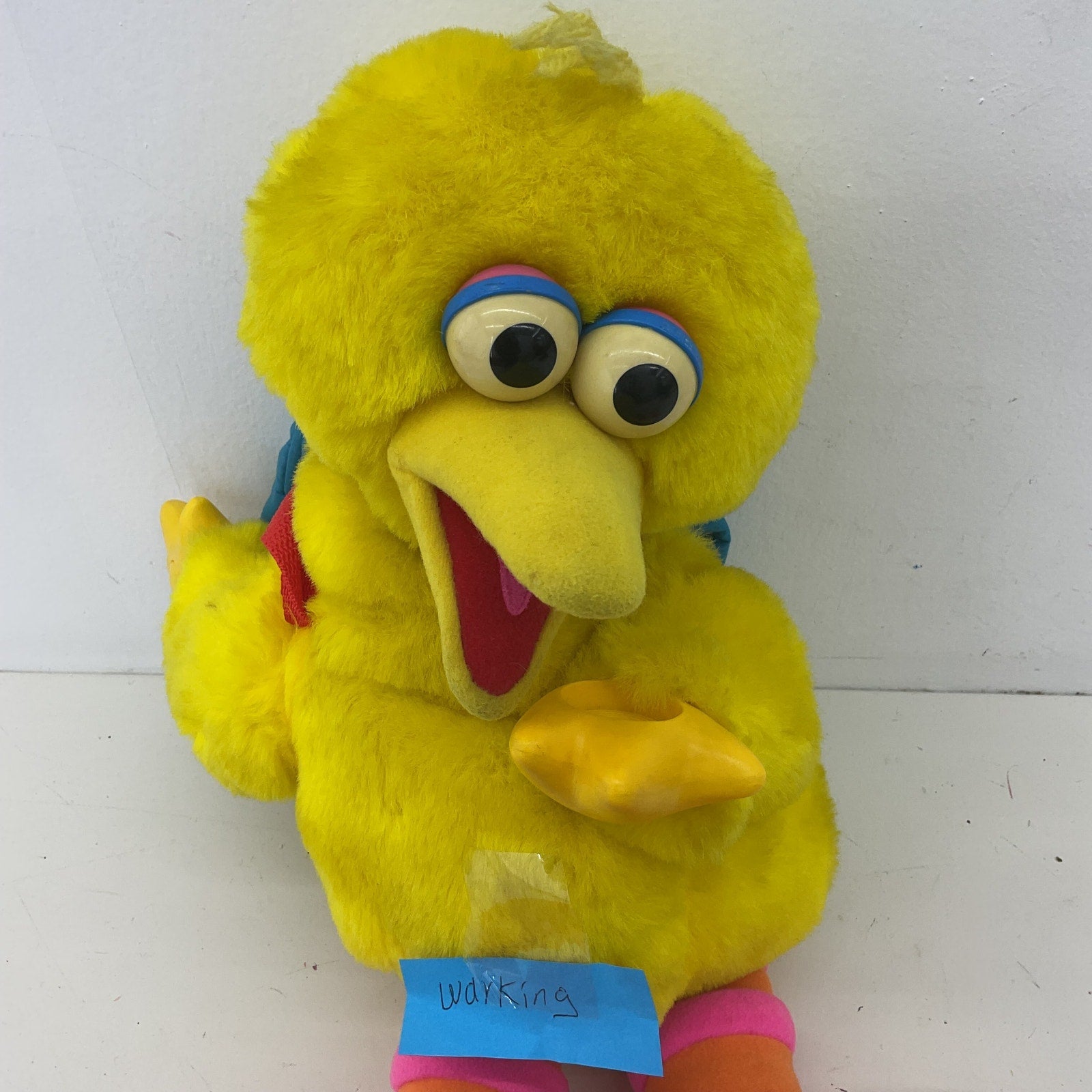 Vintage Sesame Street Play & Teach Big Bird Interactive Plush w/ Bag of Blocks - Warehouse Toys