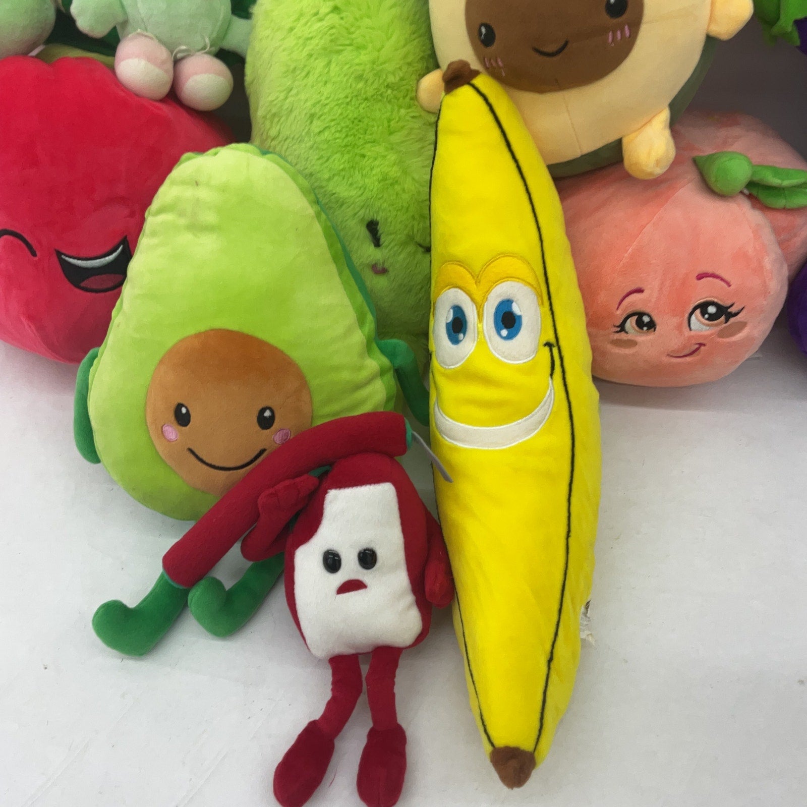 Vintage Stuffins Rudolph Misfit Water Pistol Vegetables Fruits Plush Toys LOT - Warehouse Toys