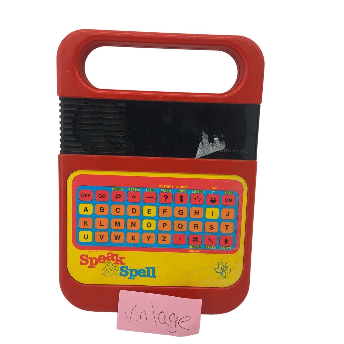 Vintage Texas Instrument TI Speak & Spell Learning Interactive Toy UNTESTED - Warehouse Toys