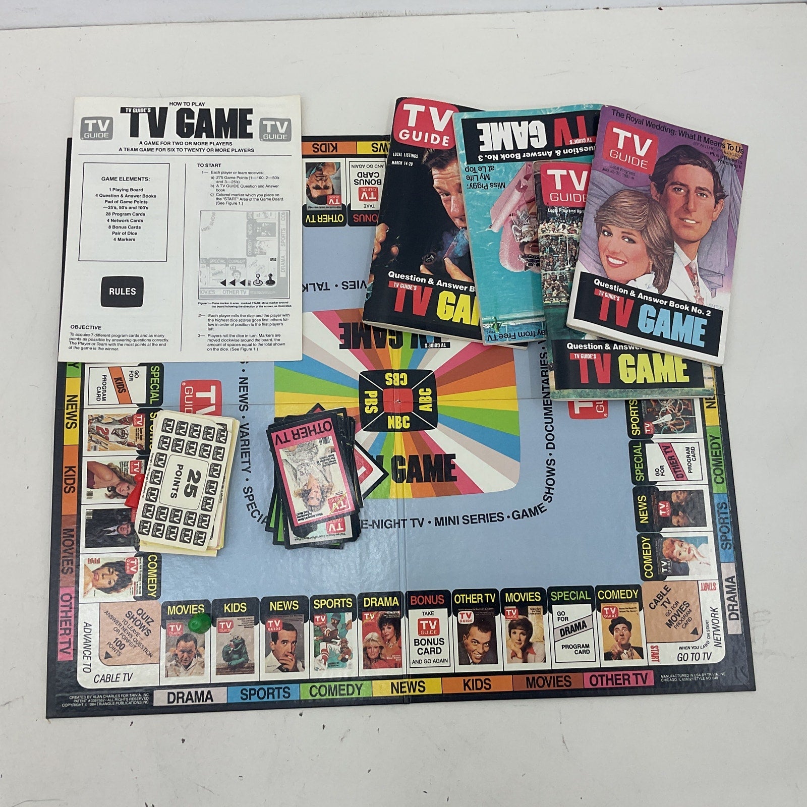 Vintage TV Guide TV Game Trivia Question Board Game in Box Preowned SOLD AS IS - Warehouse Toys