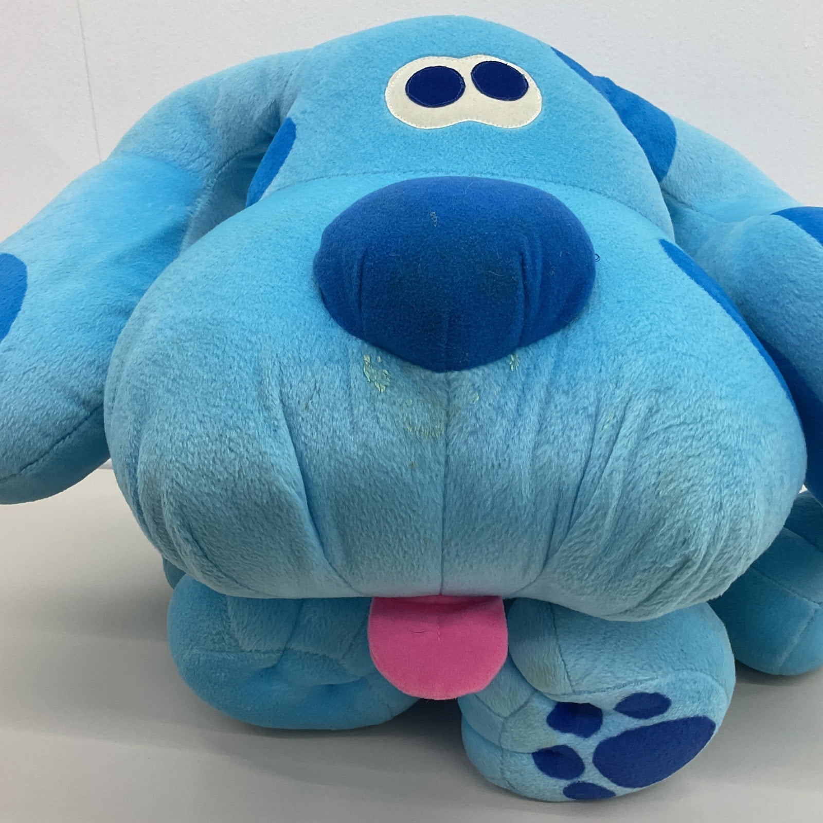 Vintage Tyco Nick Jr. Blue's Clues Blue Dog Large Jumbo Plush Doll Preowned - Warehouse Toys