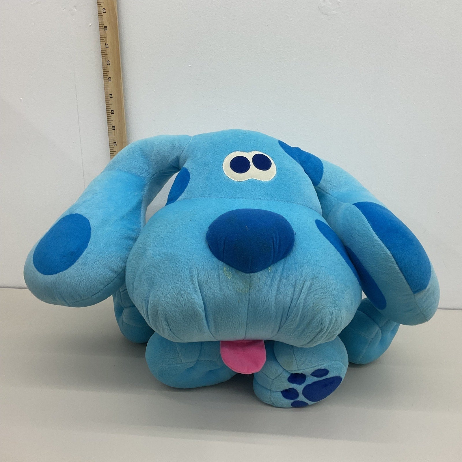 Vintage Tyco Nick Jr. Blue's Clues Blue Dog Large Jumbo Plush Doll Preowned - Warehouse Toys