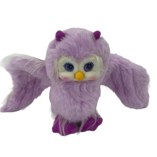 Vintage Wonder Whims Purple Moonglow Owl Bird Plush Doll 1980s Preowned Herring - Warehouse Toys