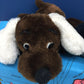 VTG 1970s LOT 2 Dakin Drooper Bean Bag Dog Plush Toys Tan Dark Brown Ground Nut - Warehouse Toys